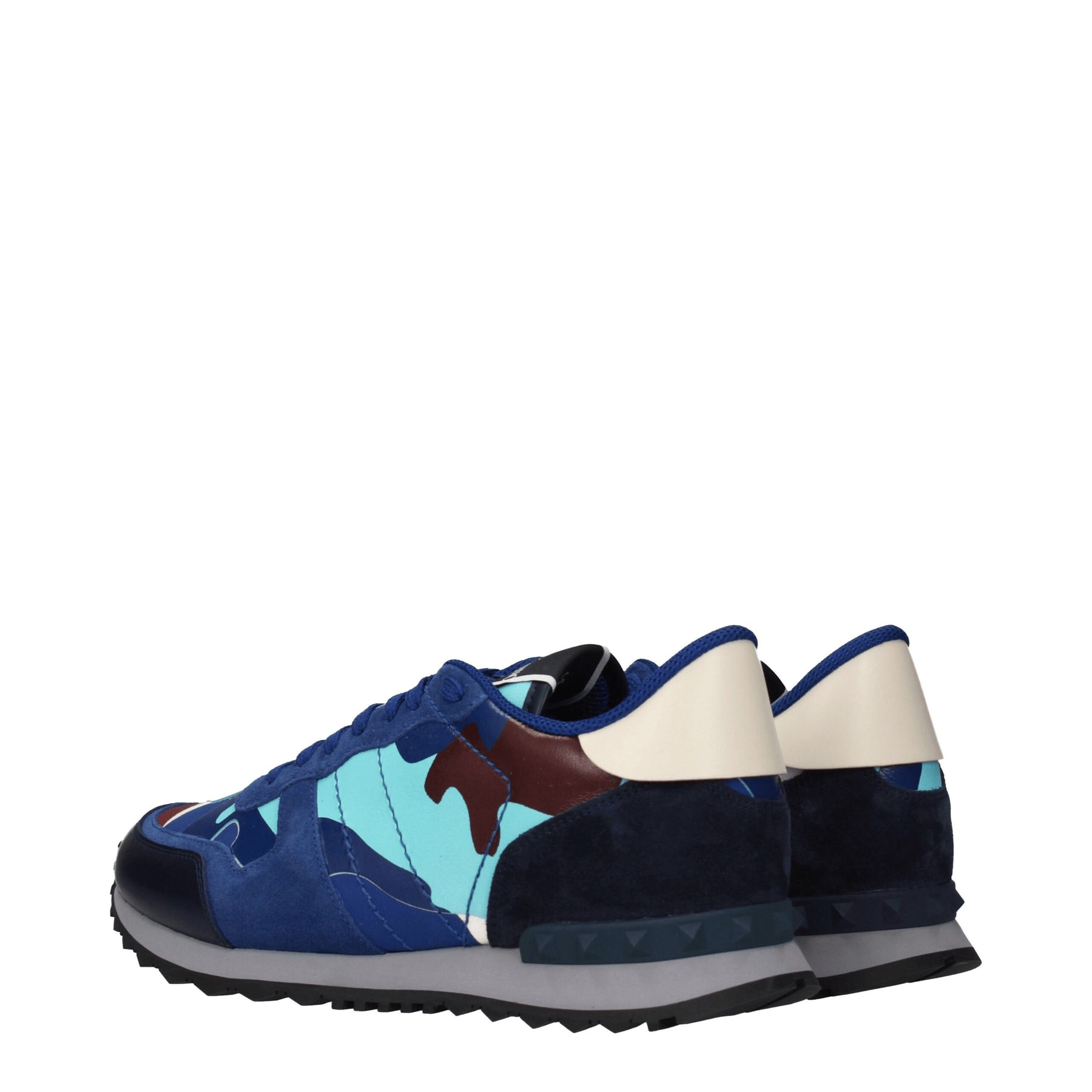 Valentino Garavani Blue Leather Athletic Sneakers | Regal Royce