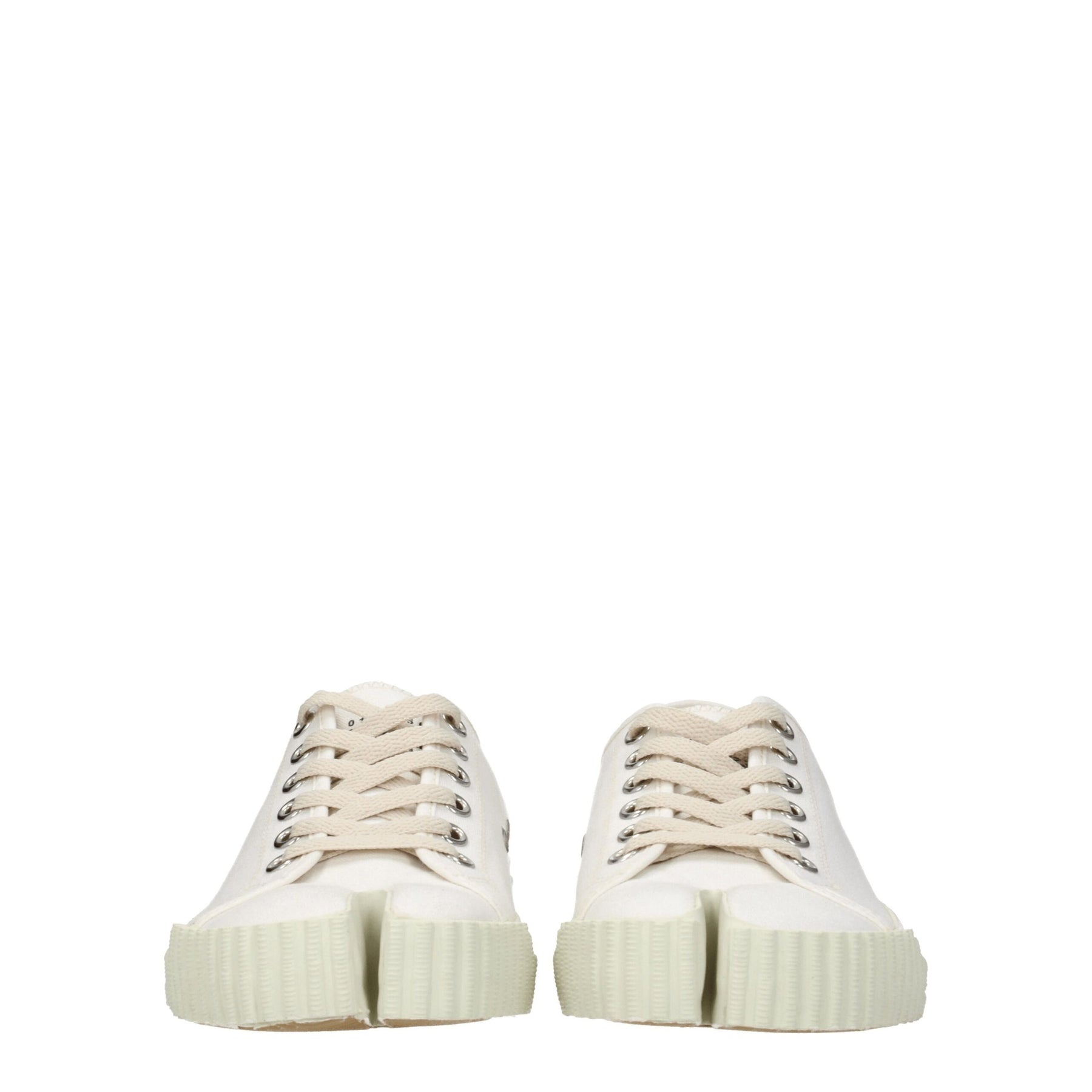 Maison Margiela White Fabric Low Top Sneakers | Regal Royce