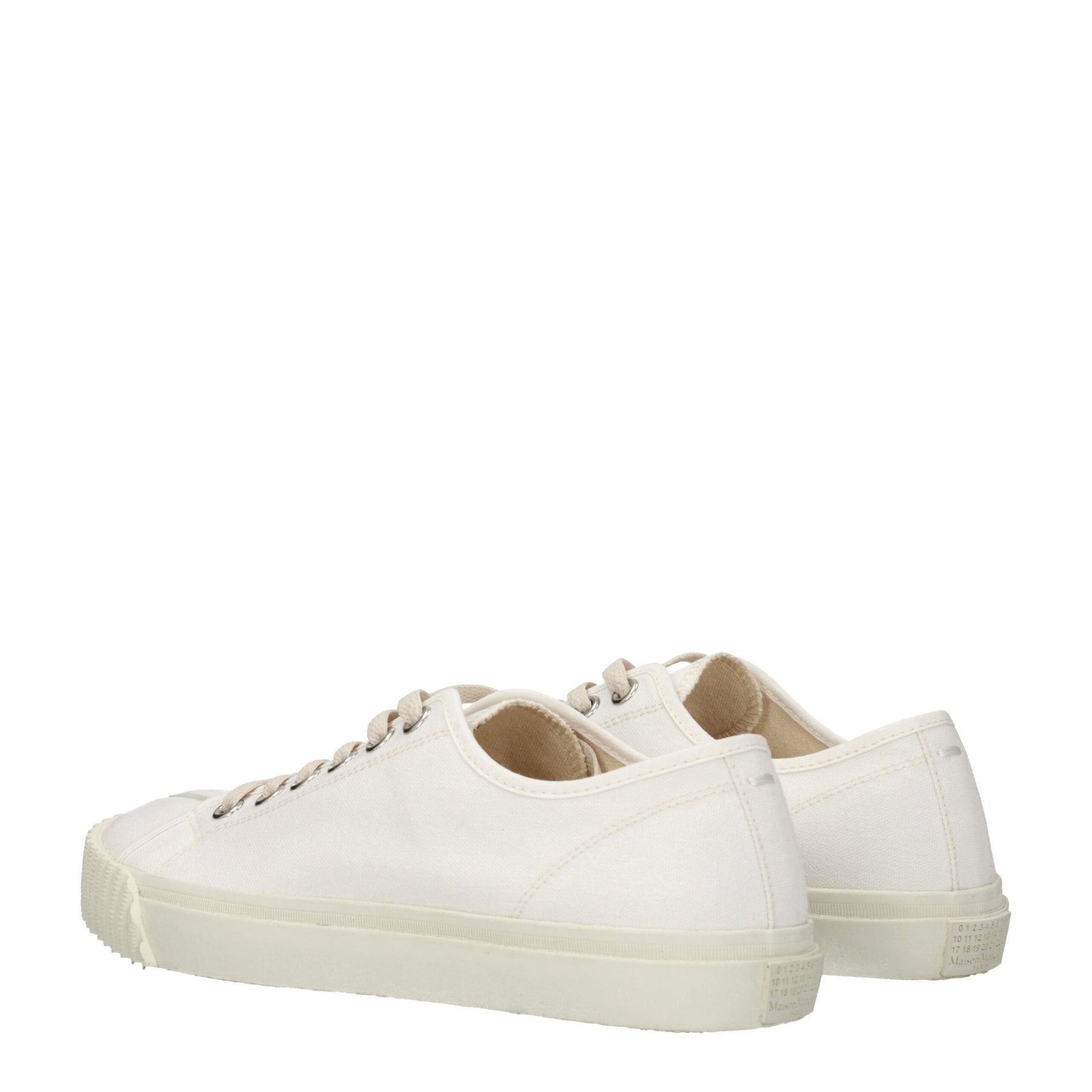 Maison Margiela White Fabric Low Top Sneakers | Regal Royce