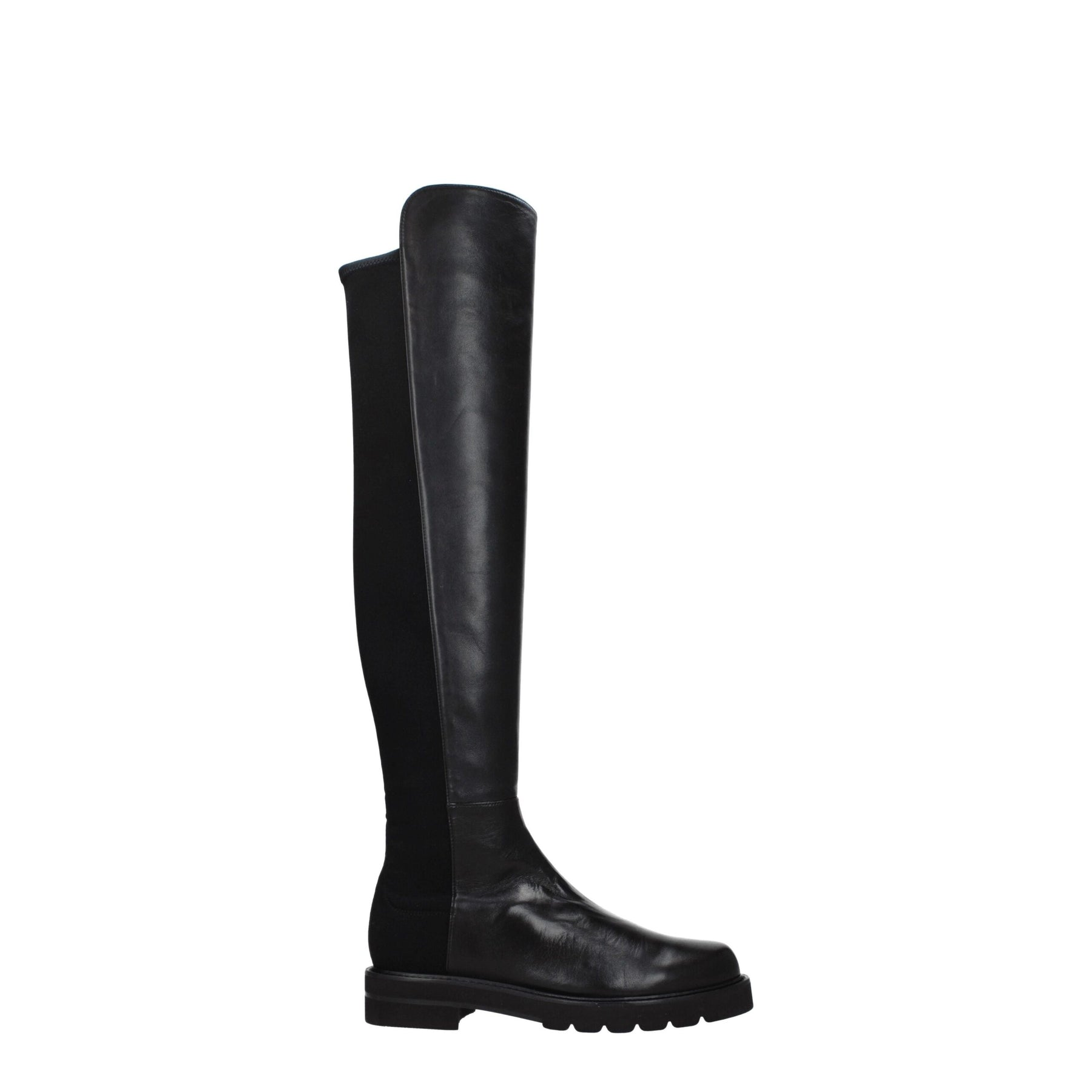 Stuart Weitzman Black Leather Over The Knee | Regal Royce