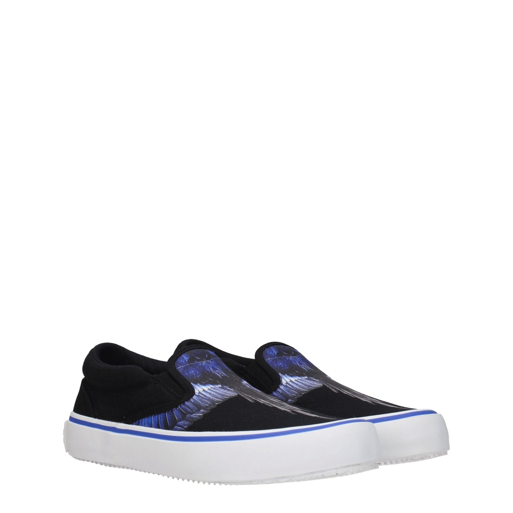 Marcelo Burlon Black Fabric Slip-On Loafers | Regal Royce