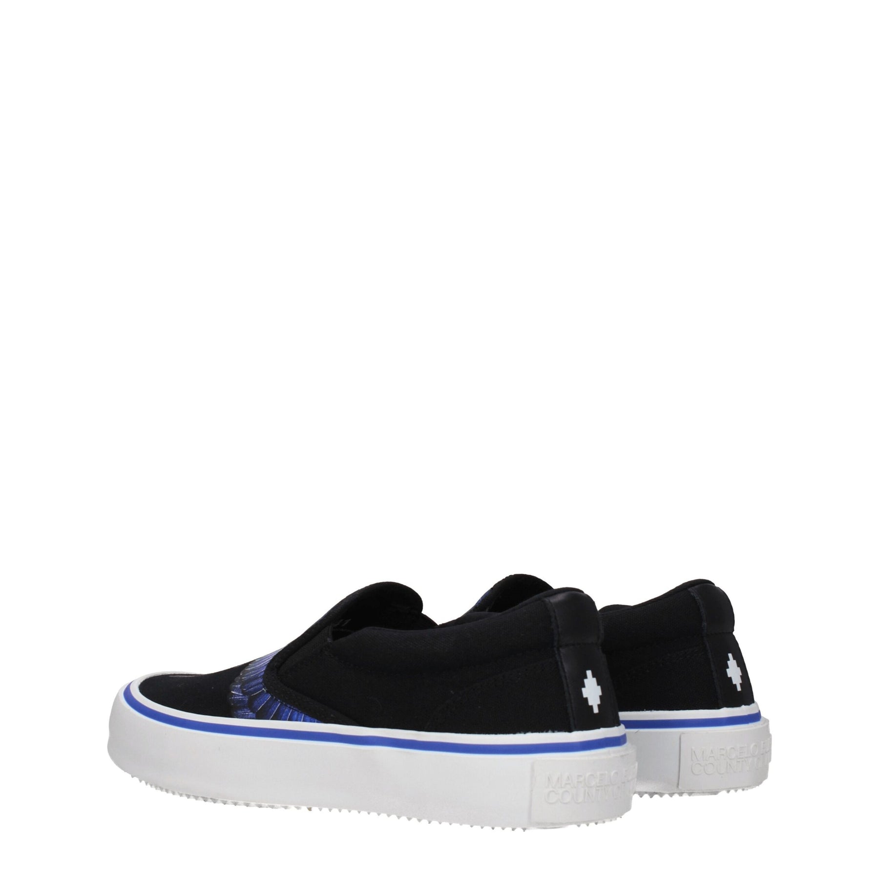 Marcelo Burlon Black Fabric Slip-On Loafers | Regal Royce