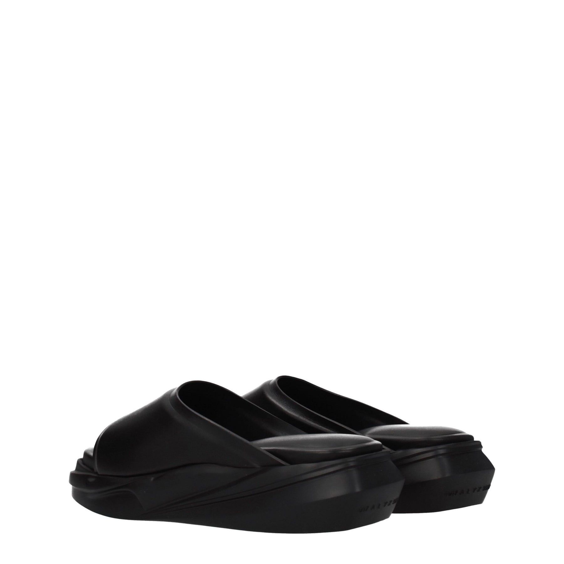 Alyx Black Leather Slippers | Regal Royce
