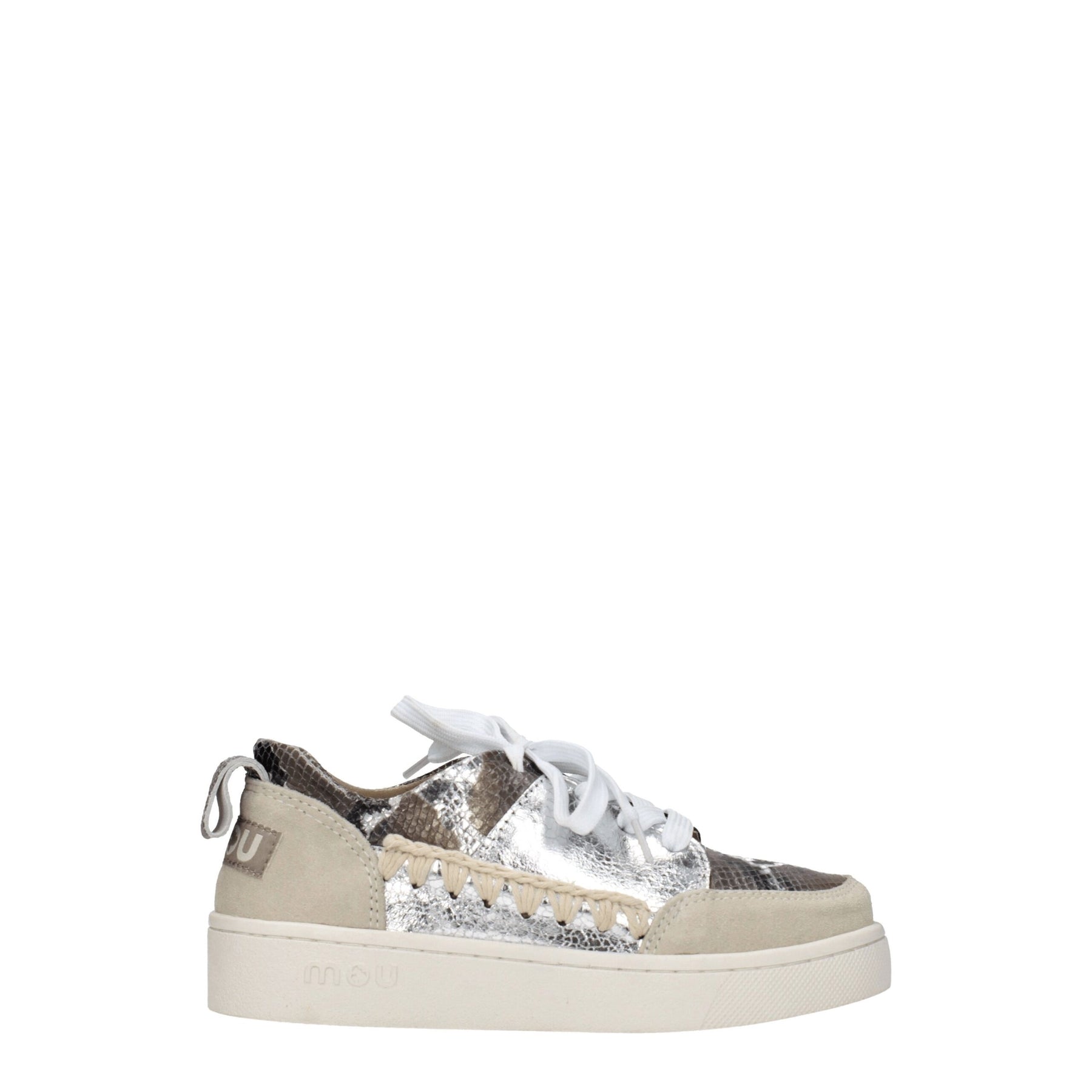 Mou Gray Leather Low Top Sneakers | Regal Royce