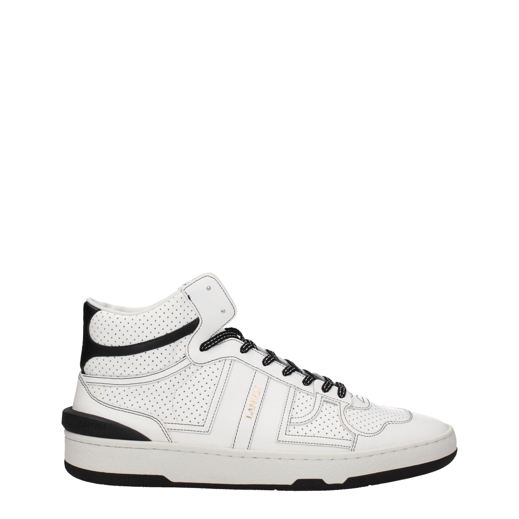 Lanvin White Leather High Top Sneakers | Regal Royce