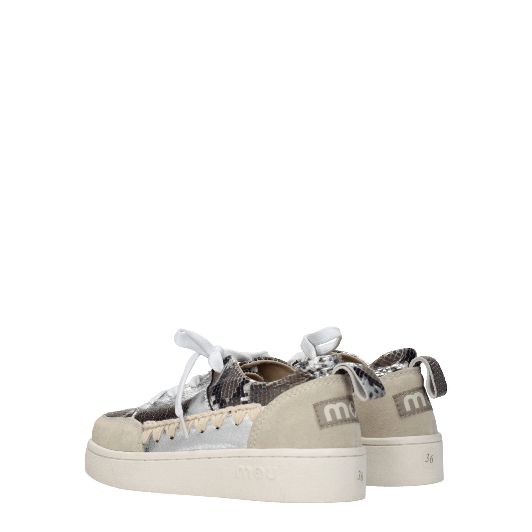 Mou Gray Leather Low Top Sneakers | Regal Royce