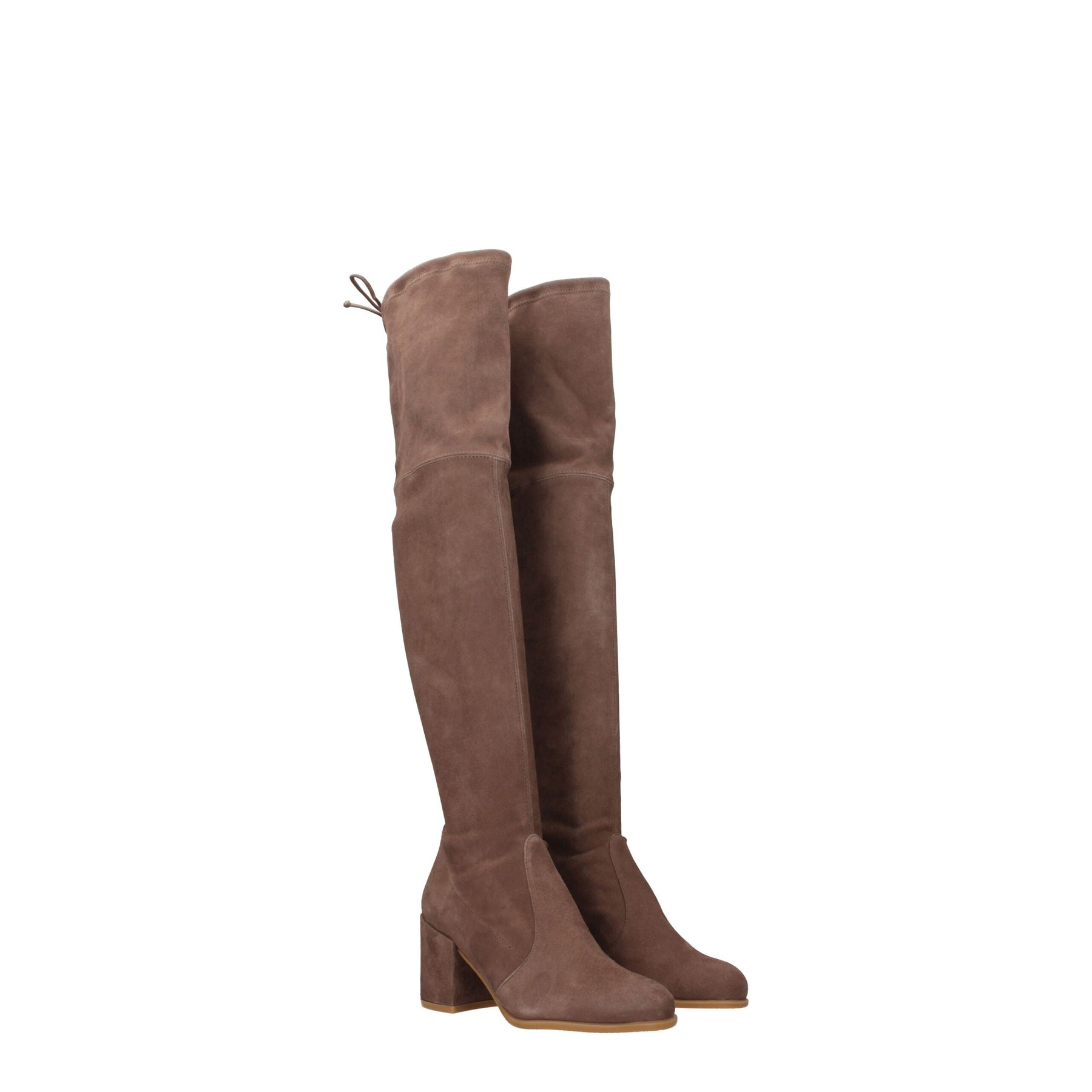 Stuart Weitzman Beige Leather Over The Knee | Regal Royce