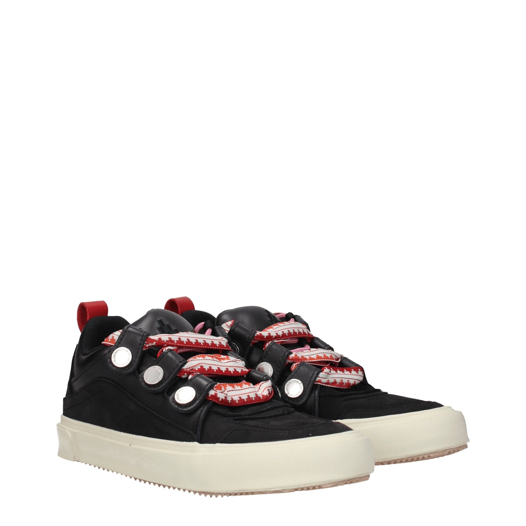 Marcelo Burlon Black Leather Low Top Sneakers | Regal Royce