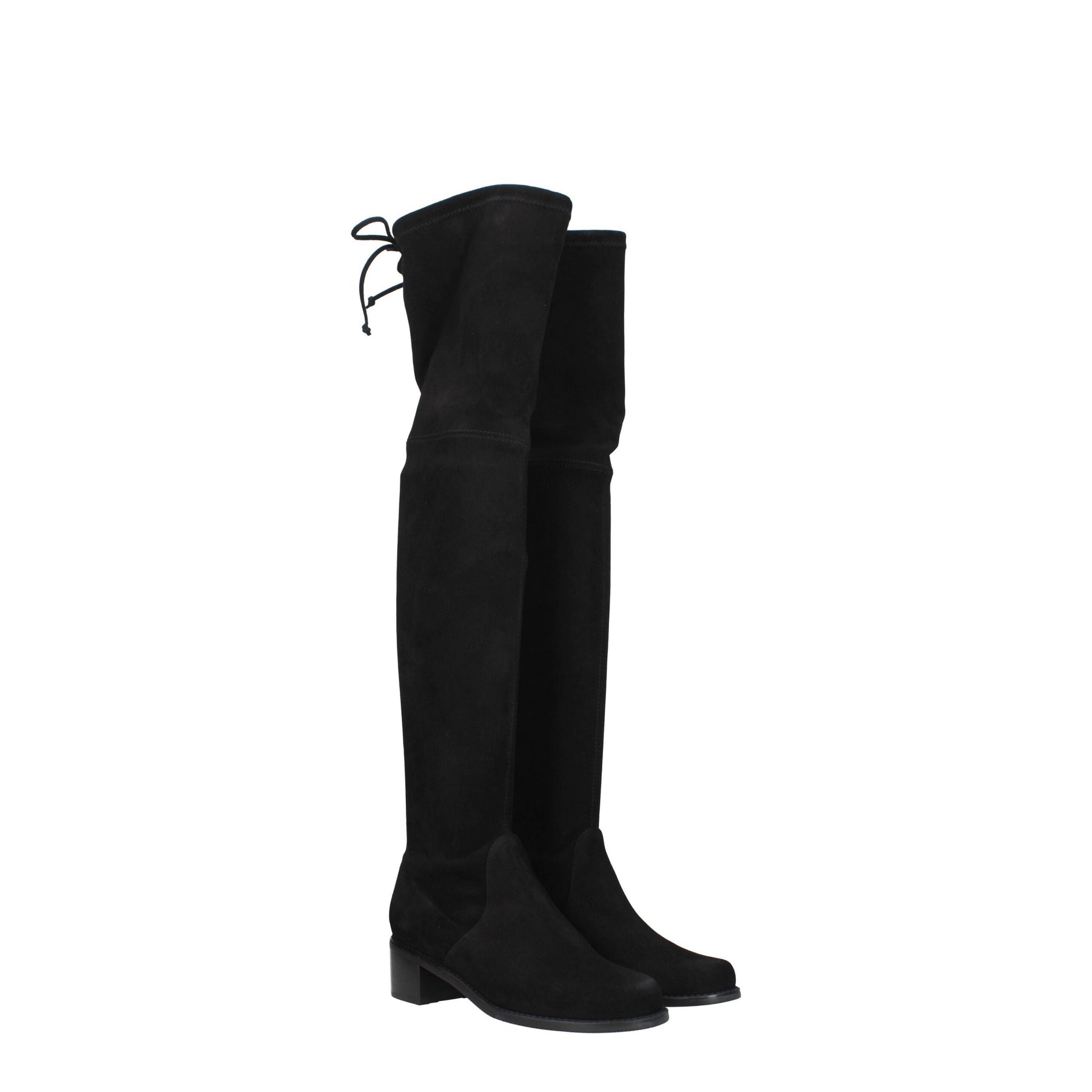 Stuart Weitzman Black Leather Over The Knee | Regal Royce
