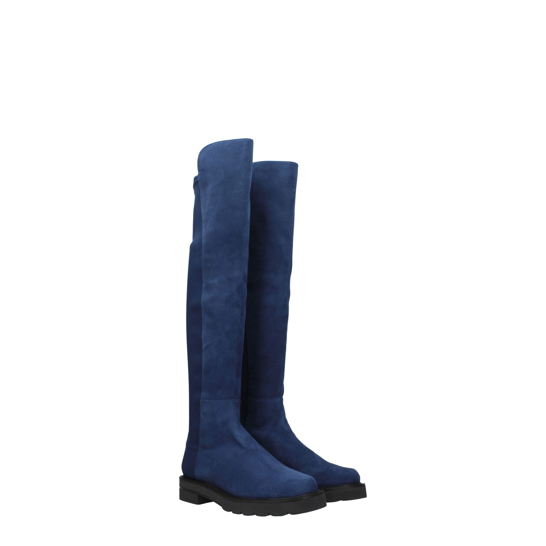 Stuart Weitzman Blue Leather Over The Knee | Regal Royce