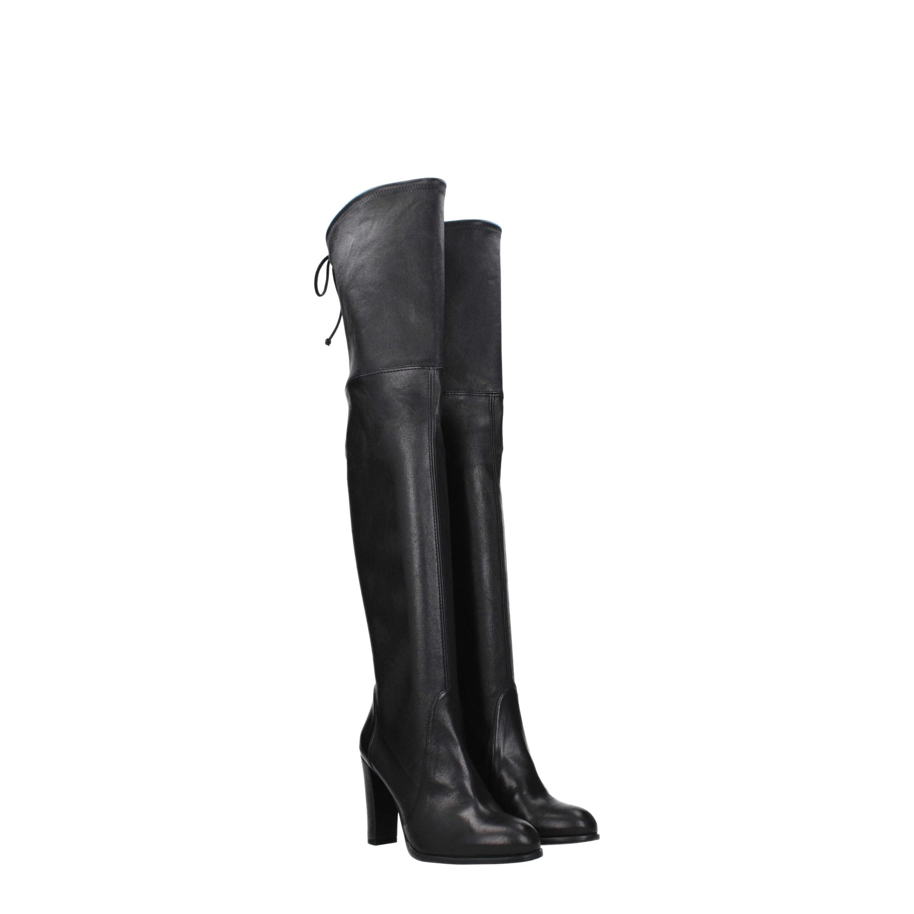 Stuart Weitzman Black Leather Over The Knee | Regal Royce