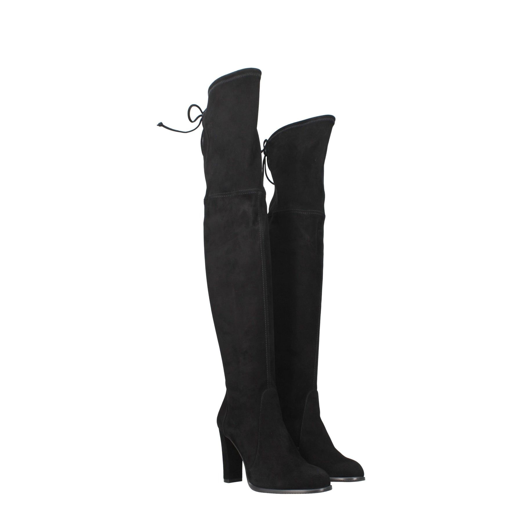 Stuart Weitzman Black Leather Over The Knee | Regal Royce
