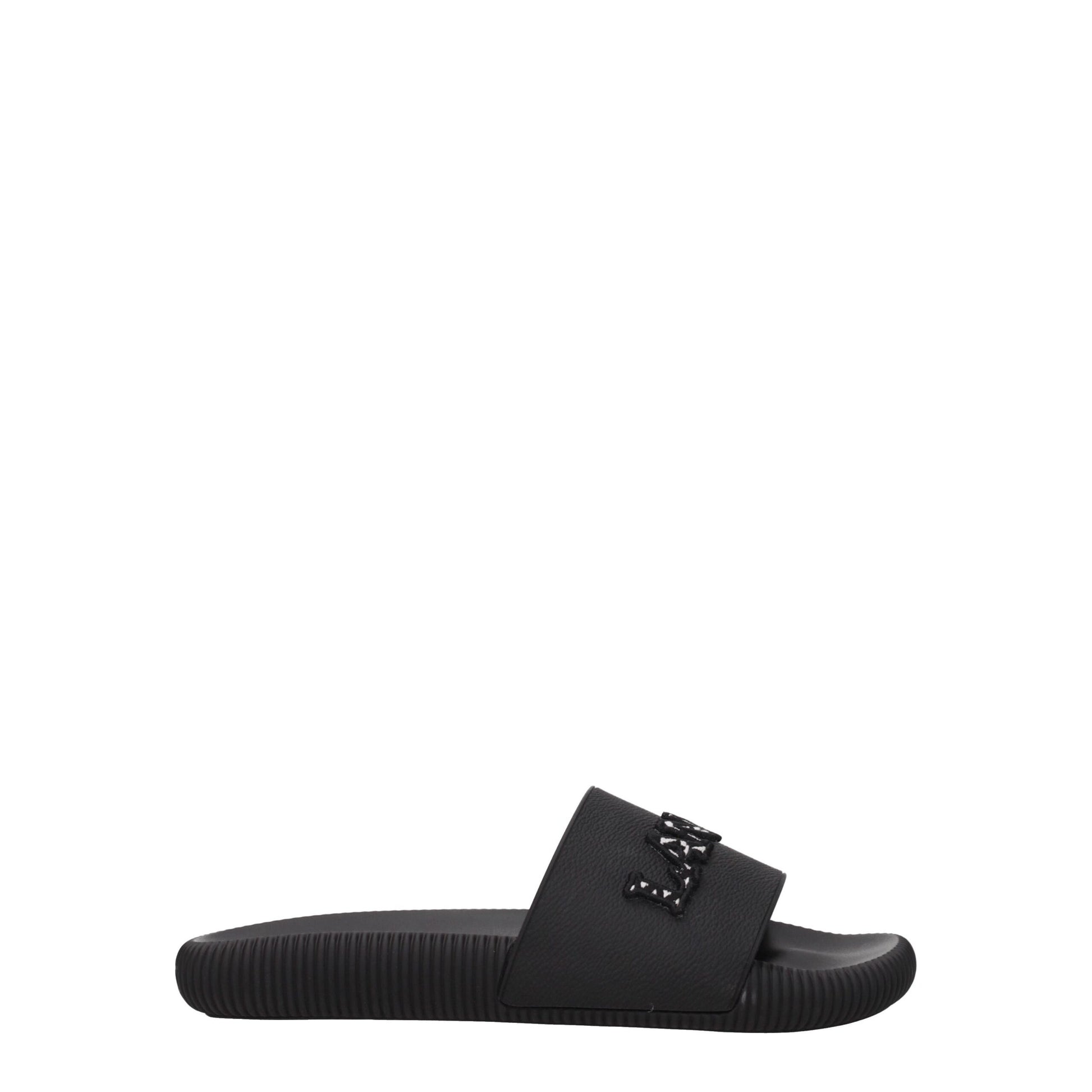 Lanvin Black Cotton Slippers