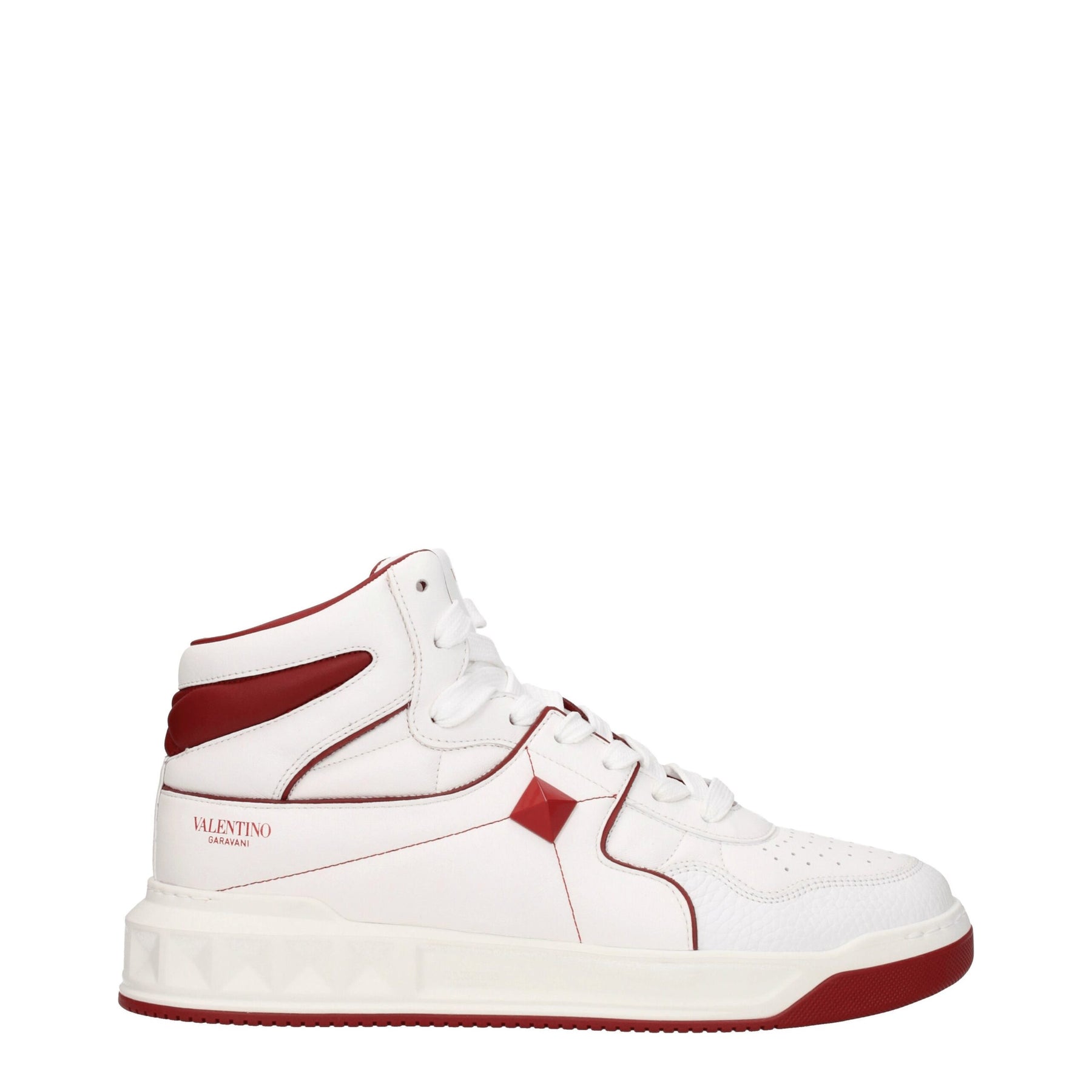 Valentino Garavani White Leather High Top Sneakers | Regal Royce