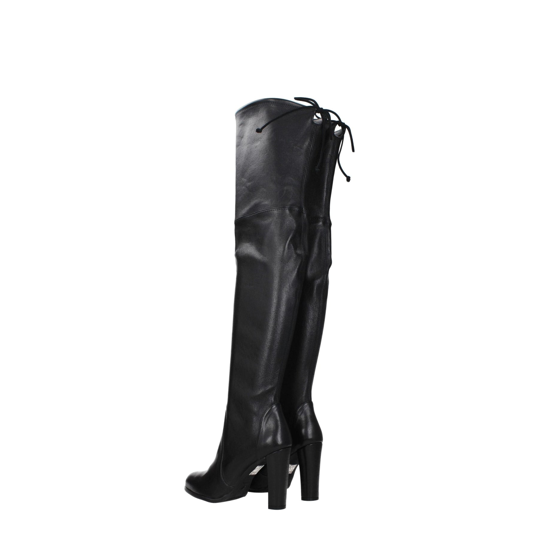 Stuart Weitzman Black Leather Over The Knee | Regal Royce