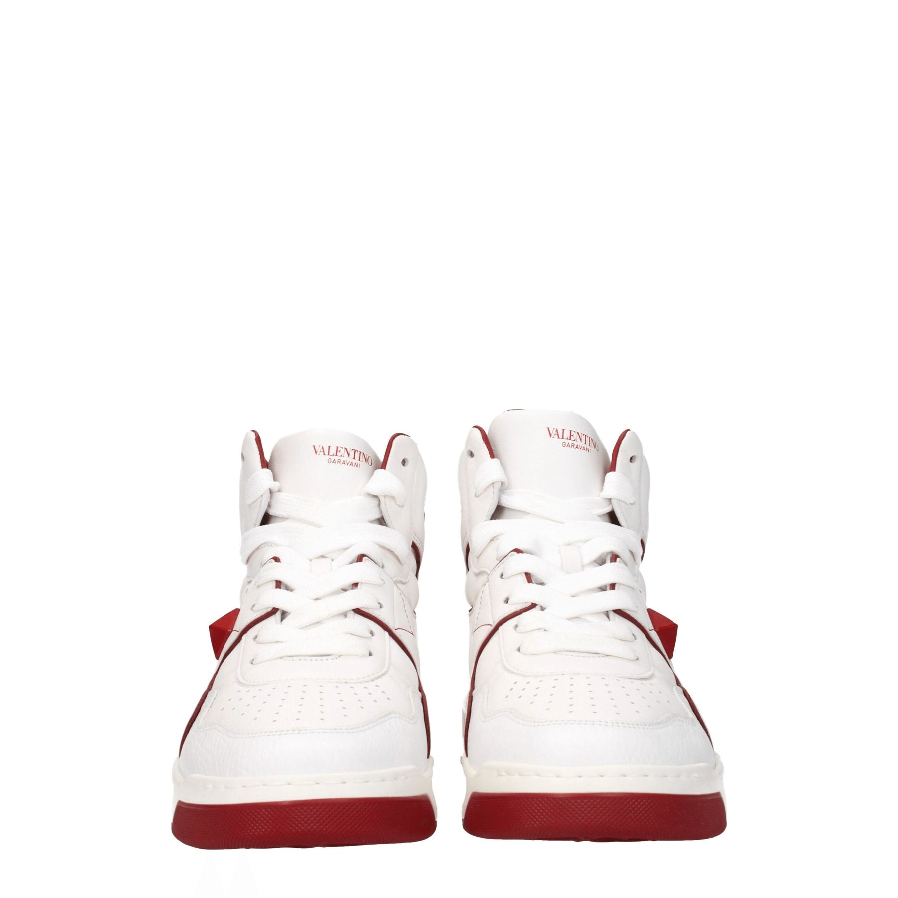 Valentino Garavani White Leather High Top Sneakers | Regal Royce