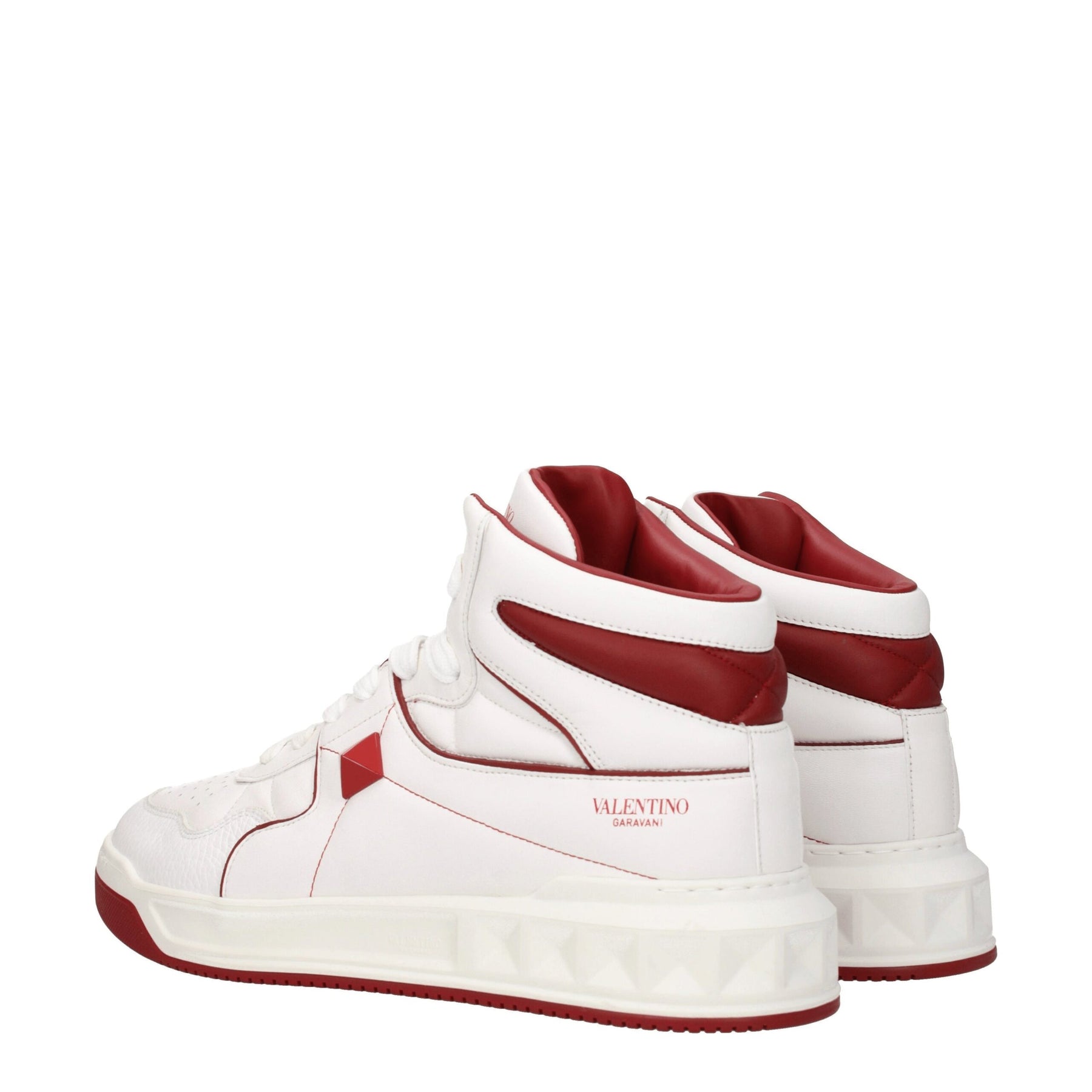 Valentino Garavani White Leather High Top Sneakers | Regal Royce