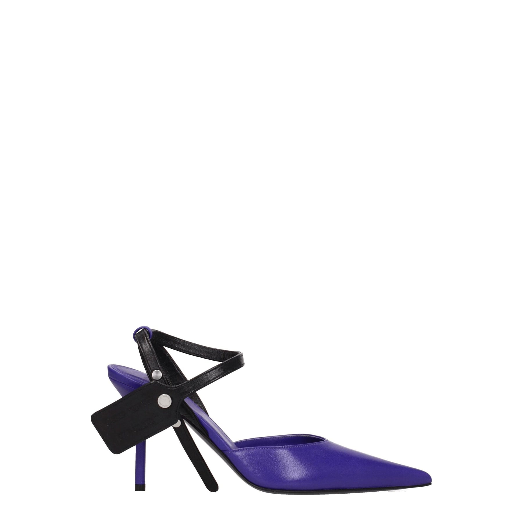 Off-White Purple Leather High Heel Pumps | Regal Royce