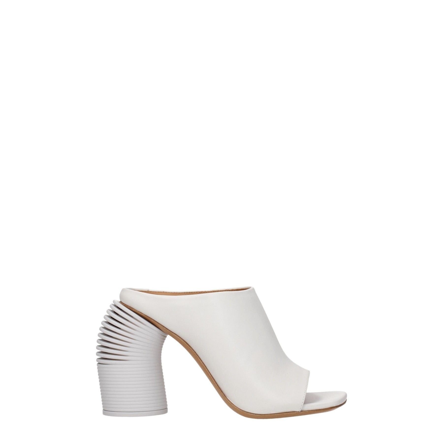 Off-White White Leather Platform Sandals | Regal Royce