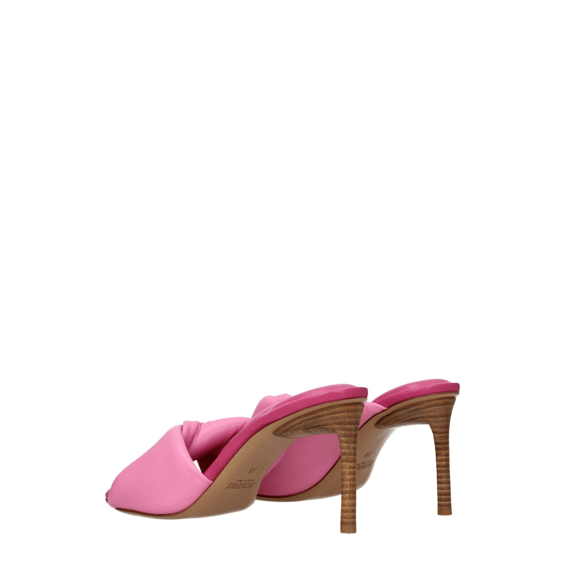 Jacquemus Pink Leather Stiletto Heel Sandals | Regal Royce