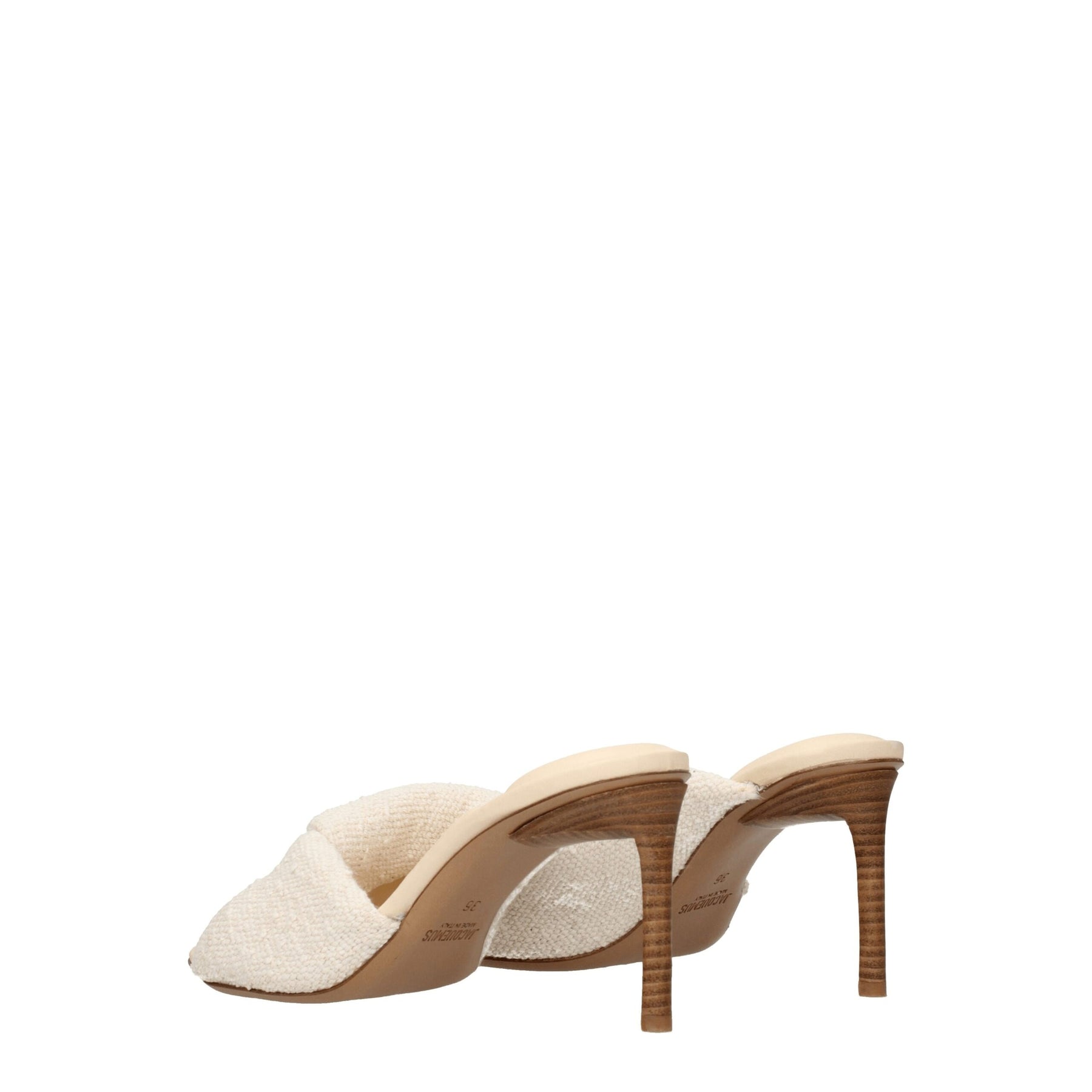 Jacquemus Beige Fabric Stiletto Heel Sandals | Regal Royce