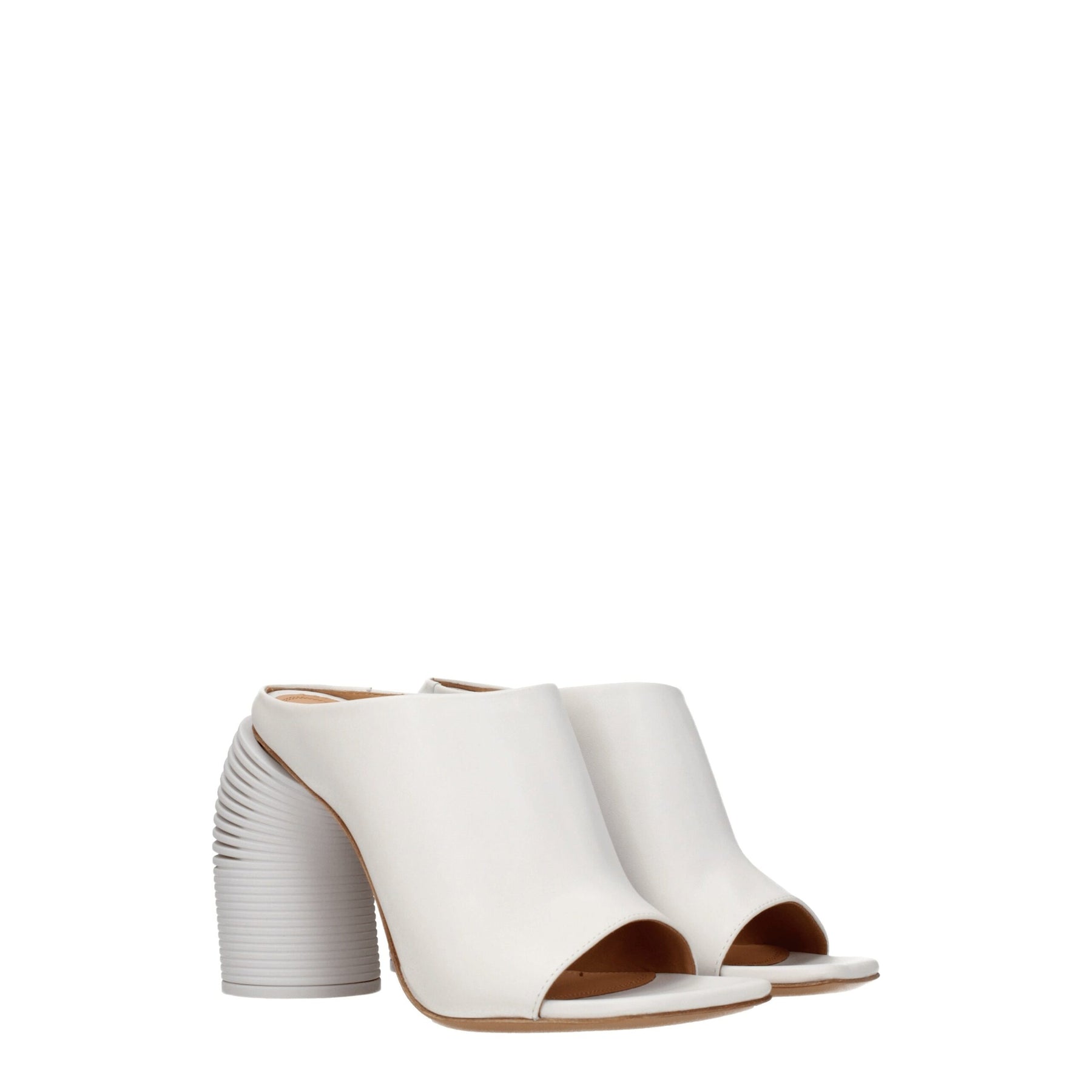 Off-White White Leather Platform Sandals | Regal Royce
