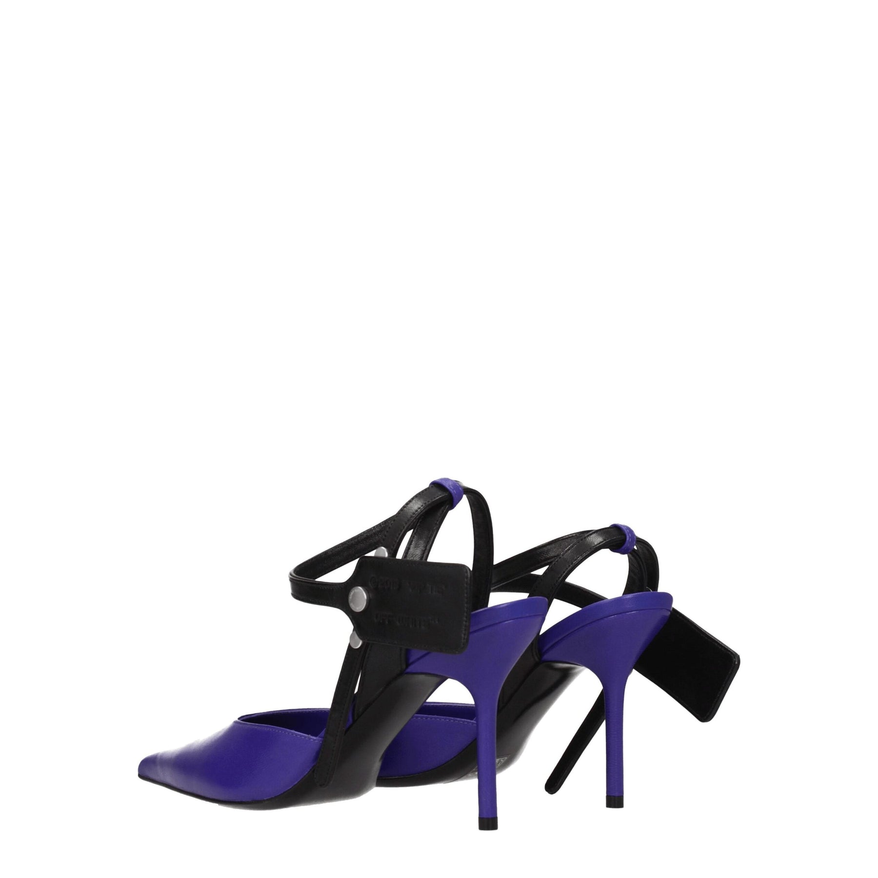 Off-White Purple Leather High Heel Pumps | Regal Royce