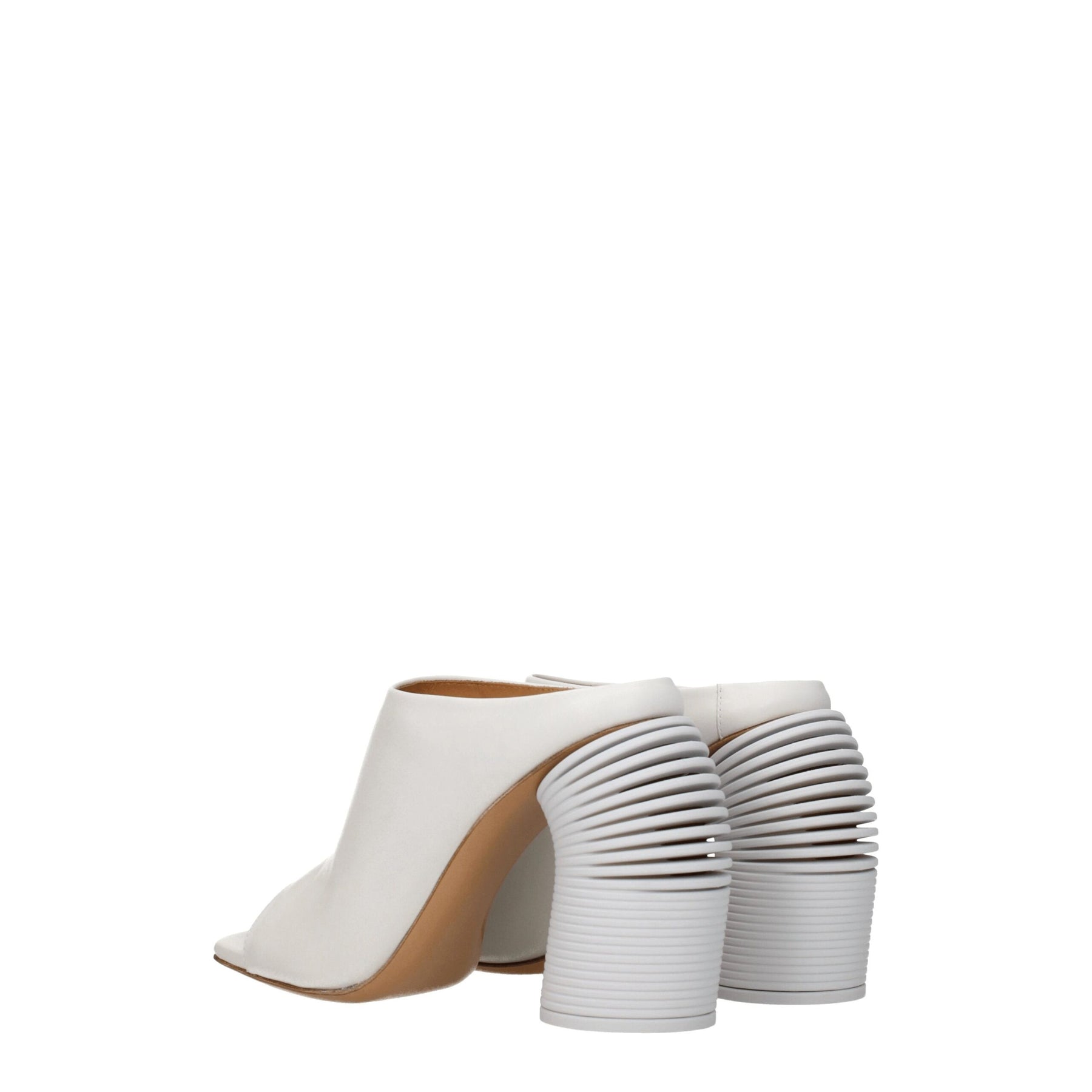 Off-White White Leather Platform Sandals | Regal Royce