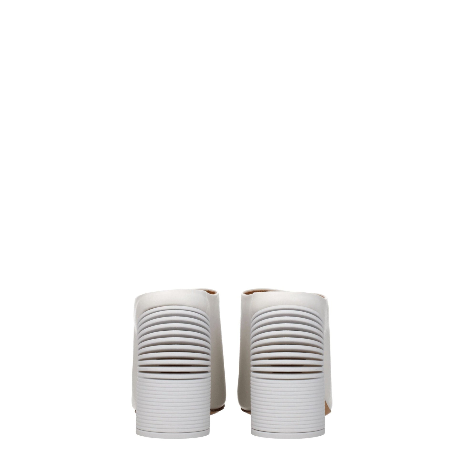 Off-White White Leather Platform Sandals