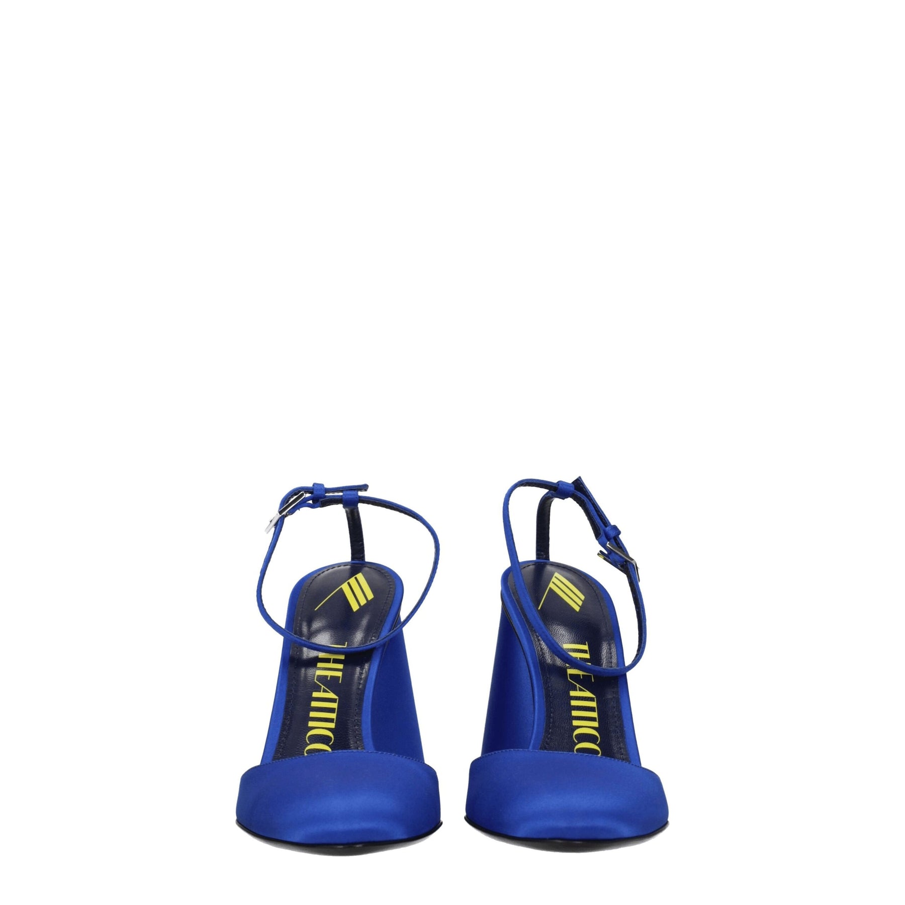 The Attico Blue Satin Platform Sandals | Regal Royce