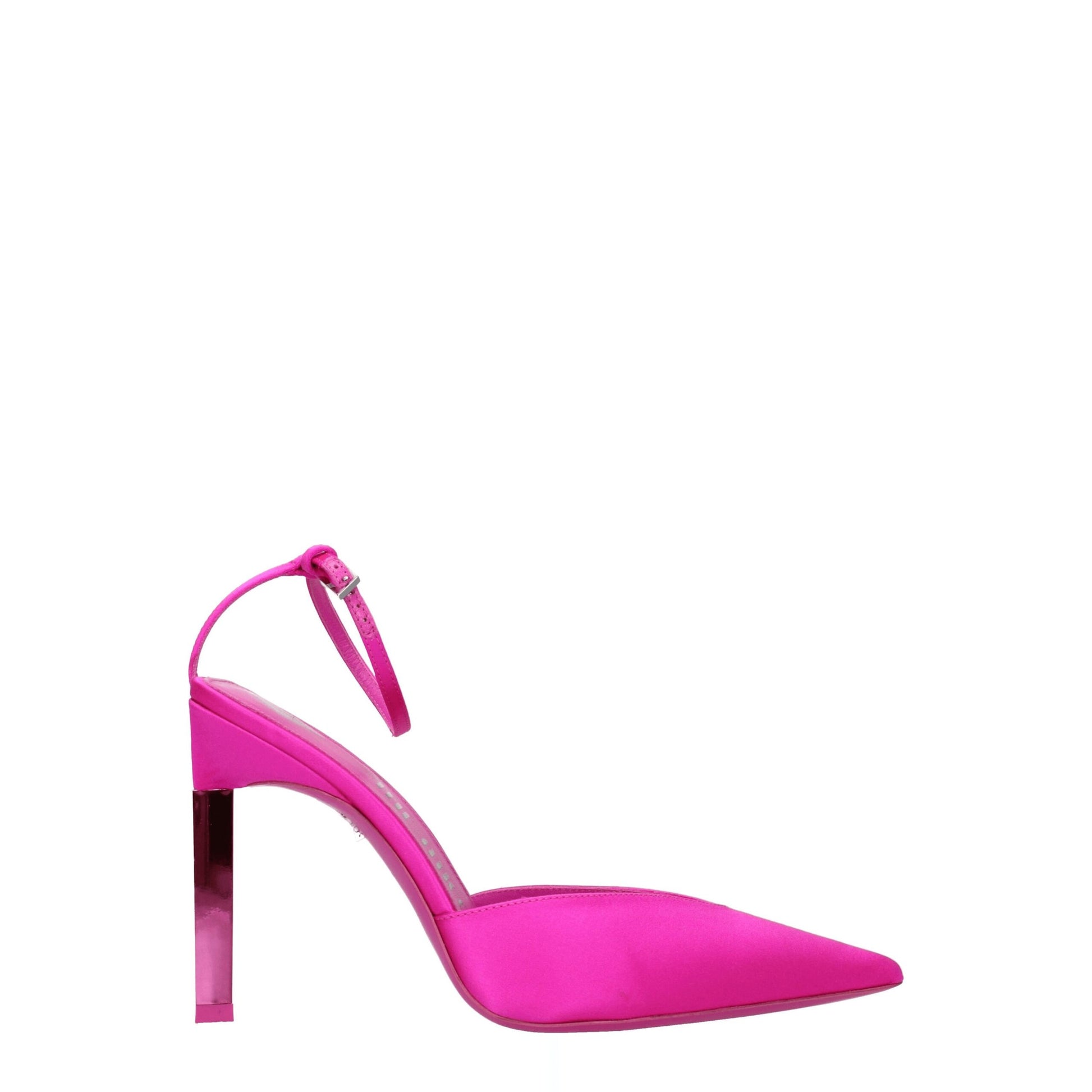 The Attico Pink Satin Stiletto Heel Sandals