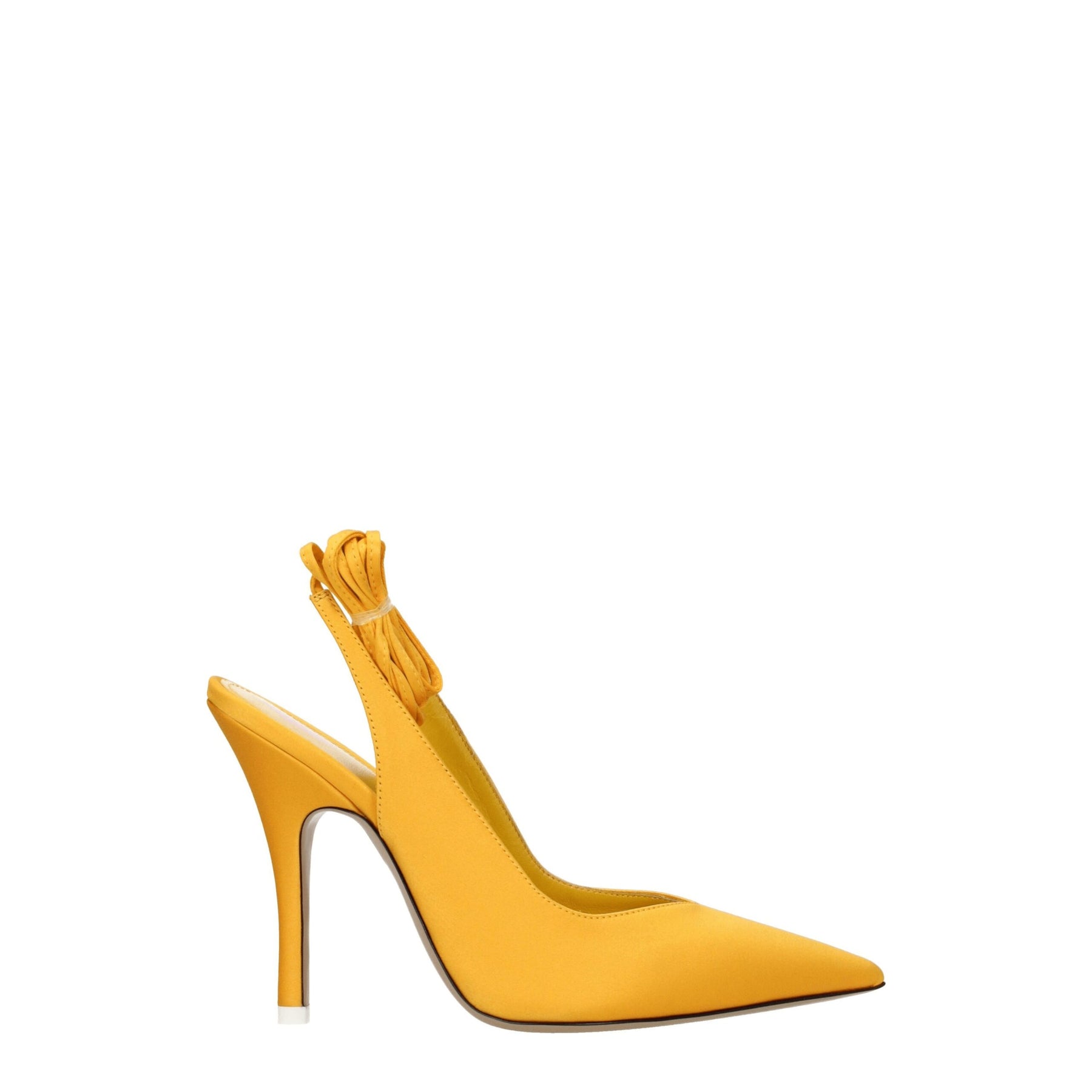 The Attico Orange Satin High Heel Pumps | Regal Royce
