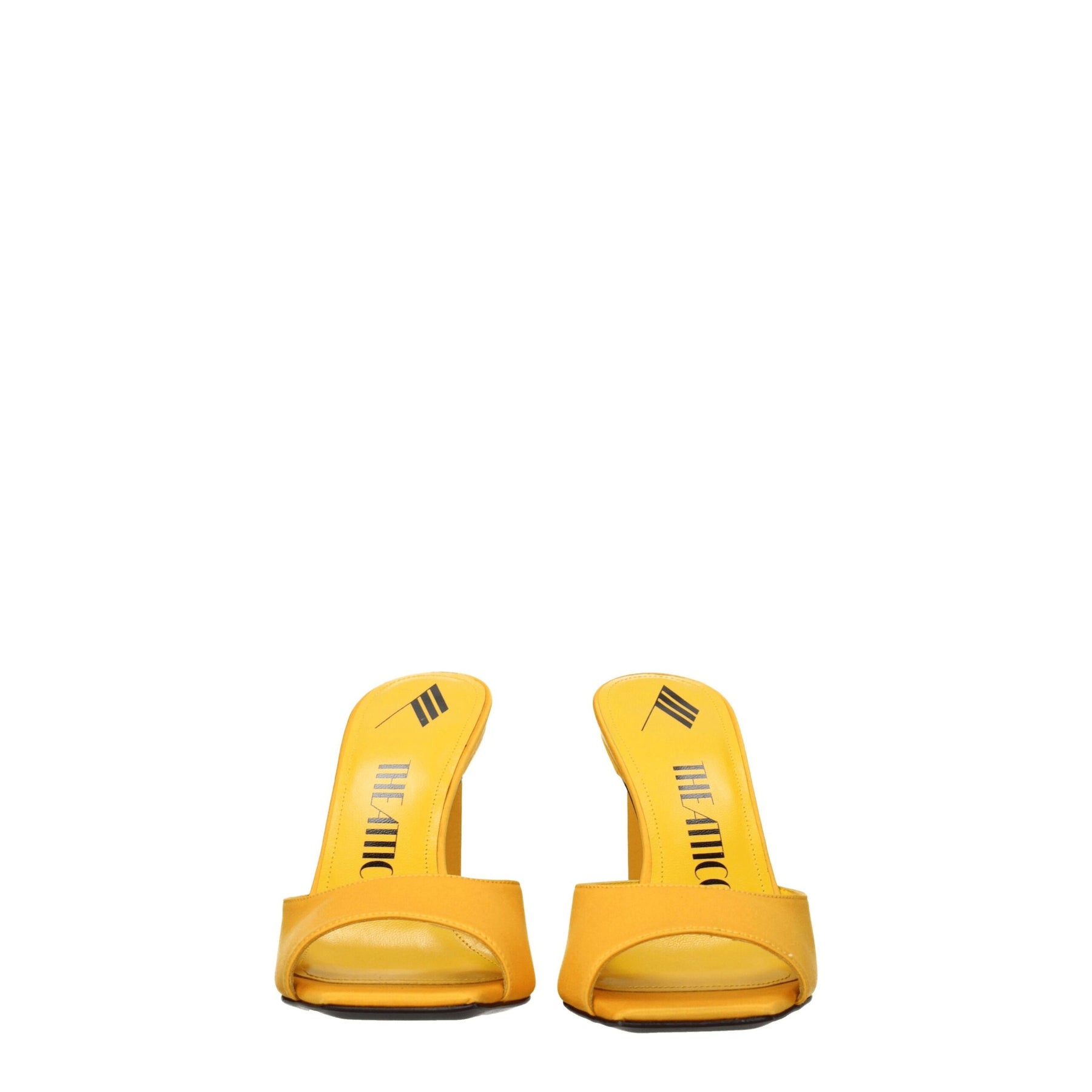 The Attico Orange Satin Stiletto Heel Sandals | Regal Royce