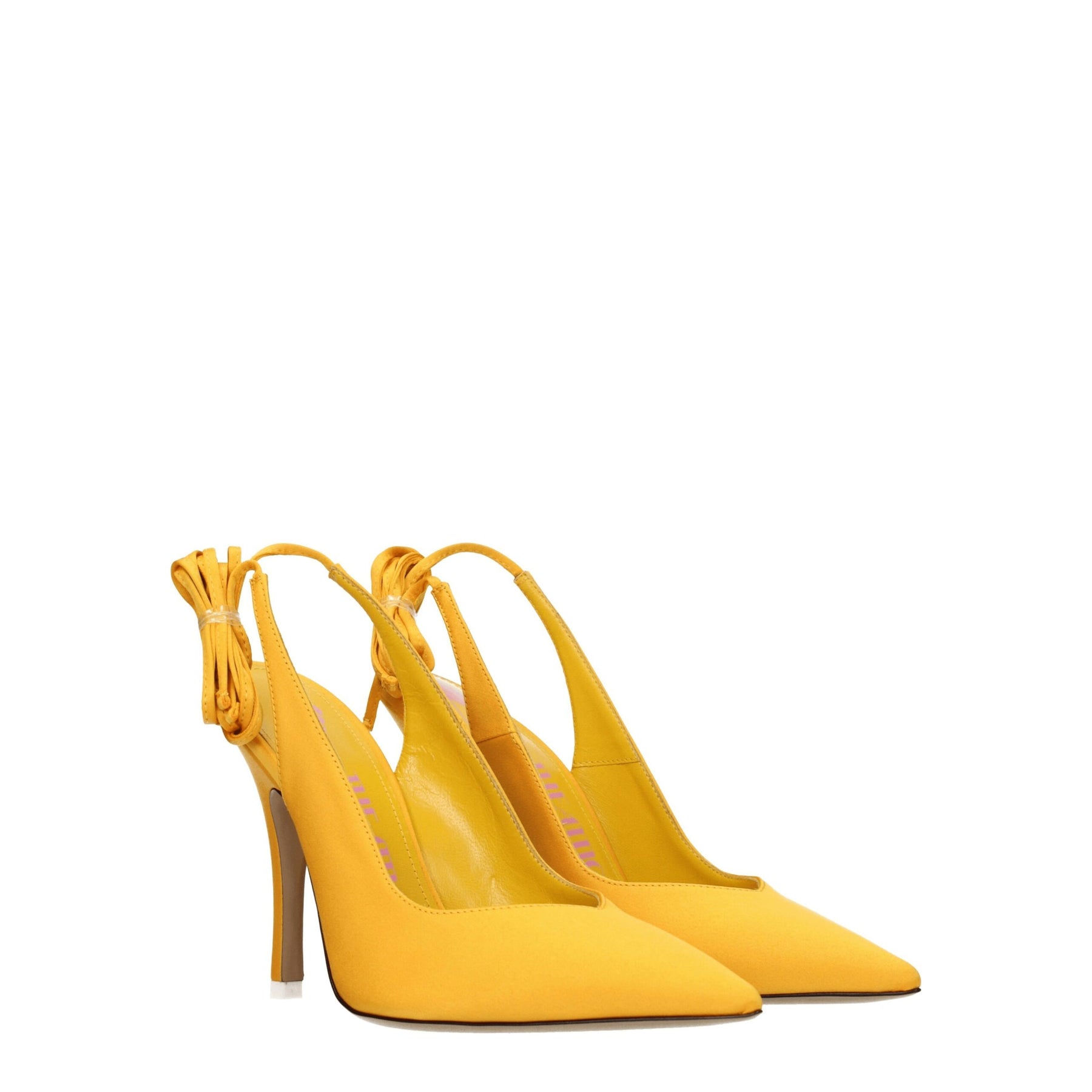 The Attico Orange Satin High Heel Pumps | Regal Royce