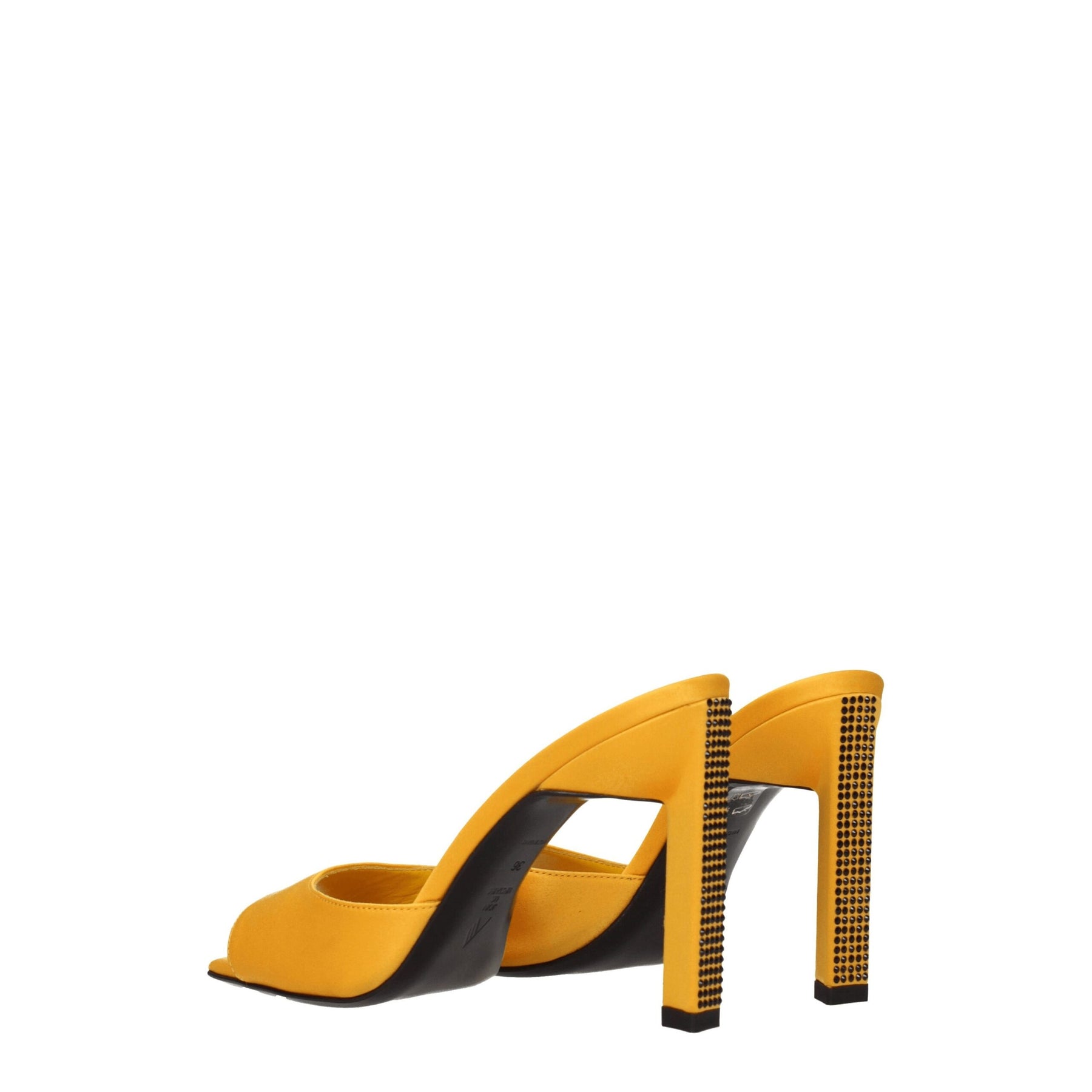 The Attico Orange Satin Stiletto Heel Sandals | Regal Royce