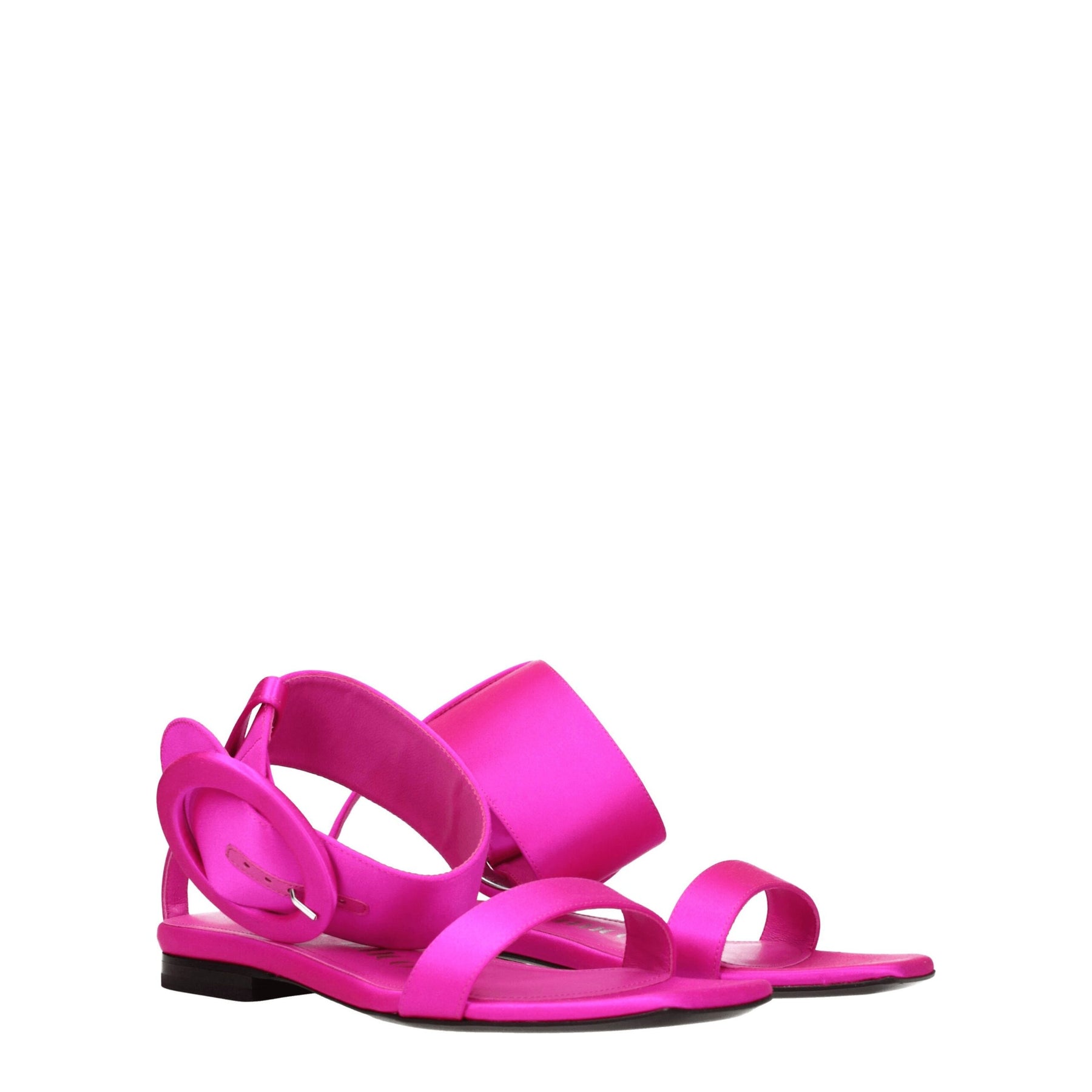 The Attico Pink Satin Flat Sandals | Regal Royce