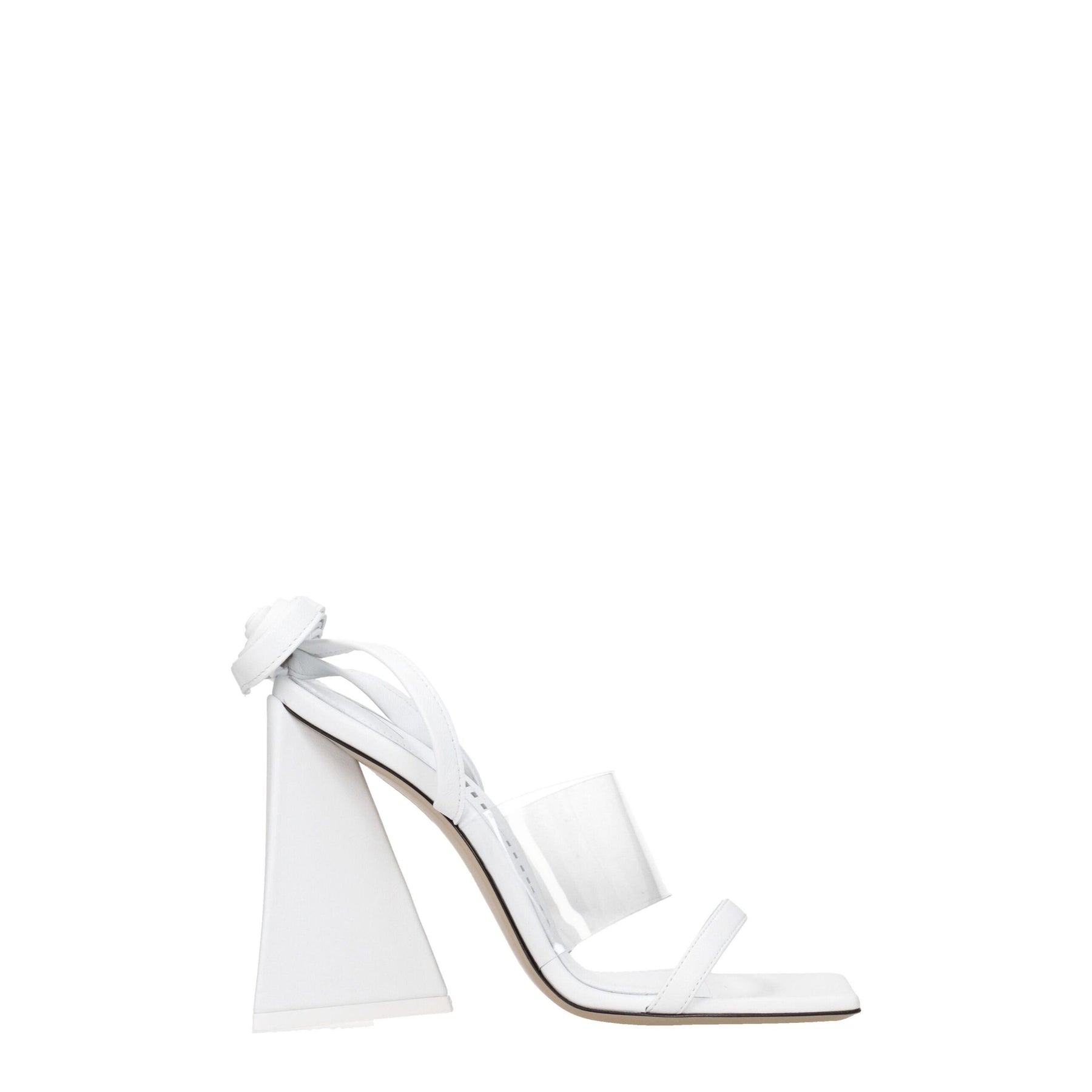 The Attico White Leather Stiletto Heel Sandals | Regal Royce