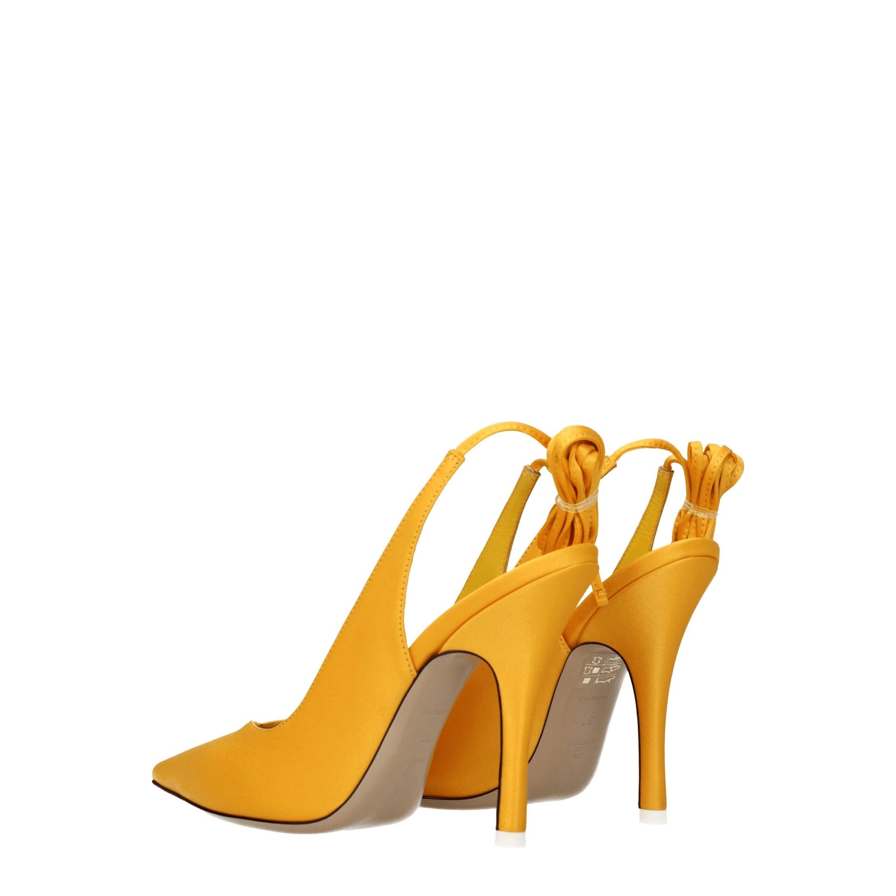 The Attico Orange Satin High Heel Pumps | Regal Royce