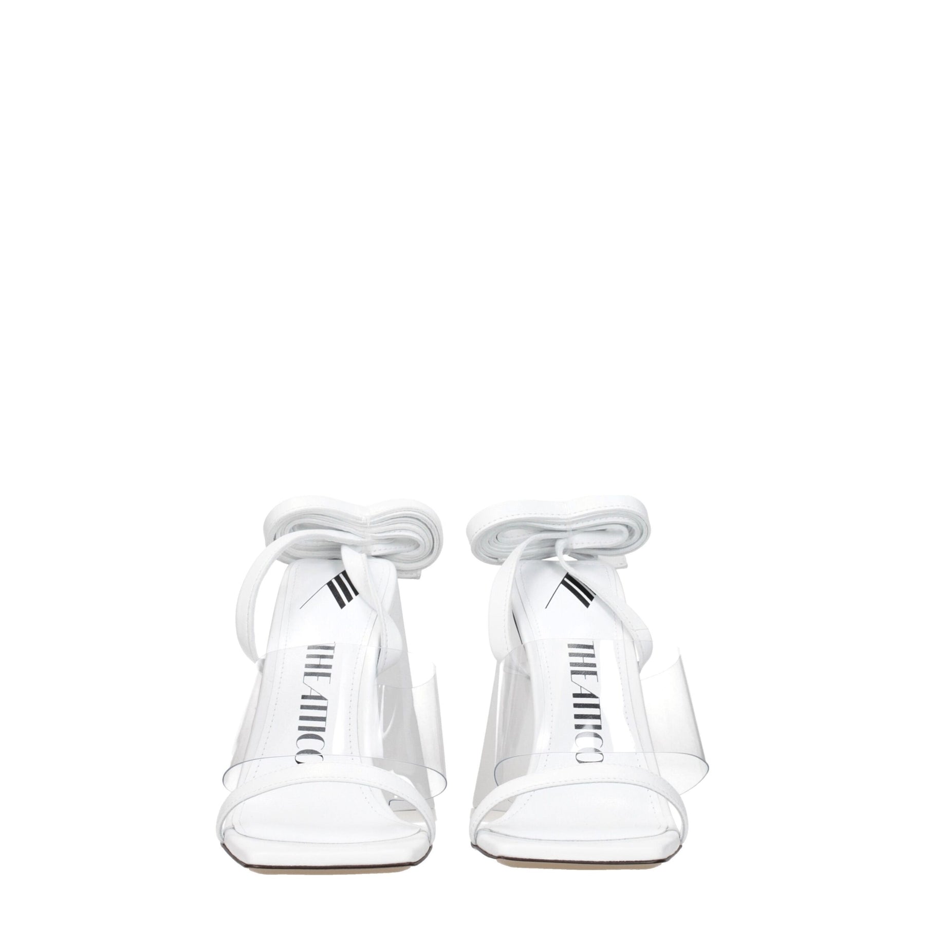 The Attico White Leather Stiletto Heel Sandals | Regal Royce