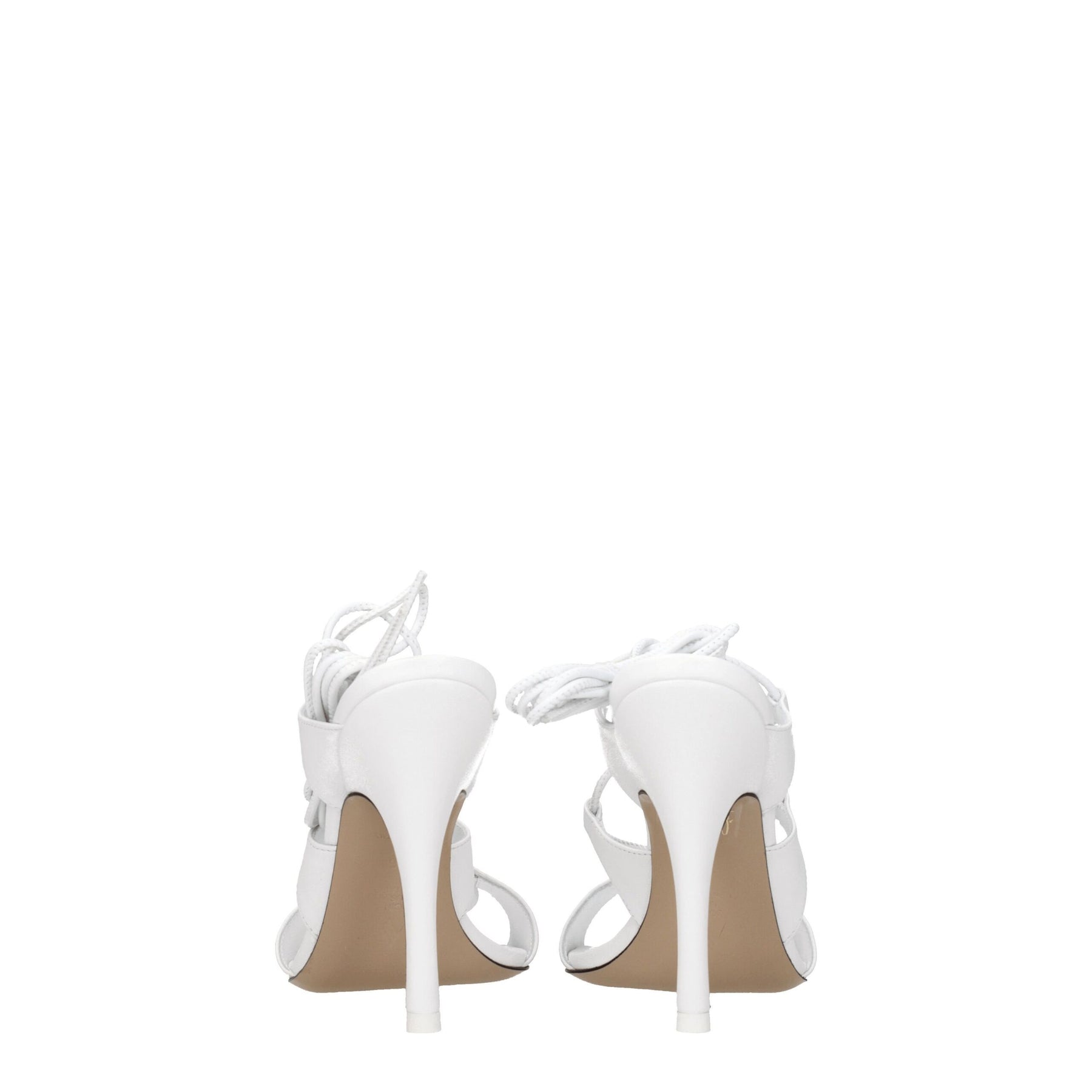 The Attico White Leather Stiletto Heel Sandals | Regal Royce
