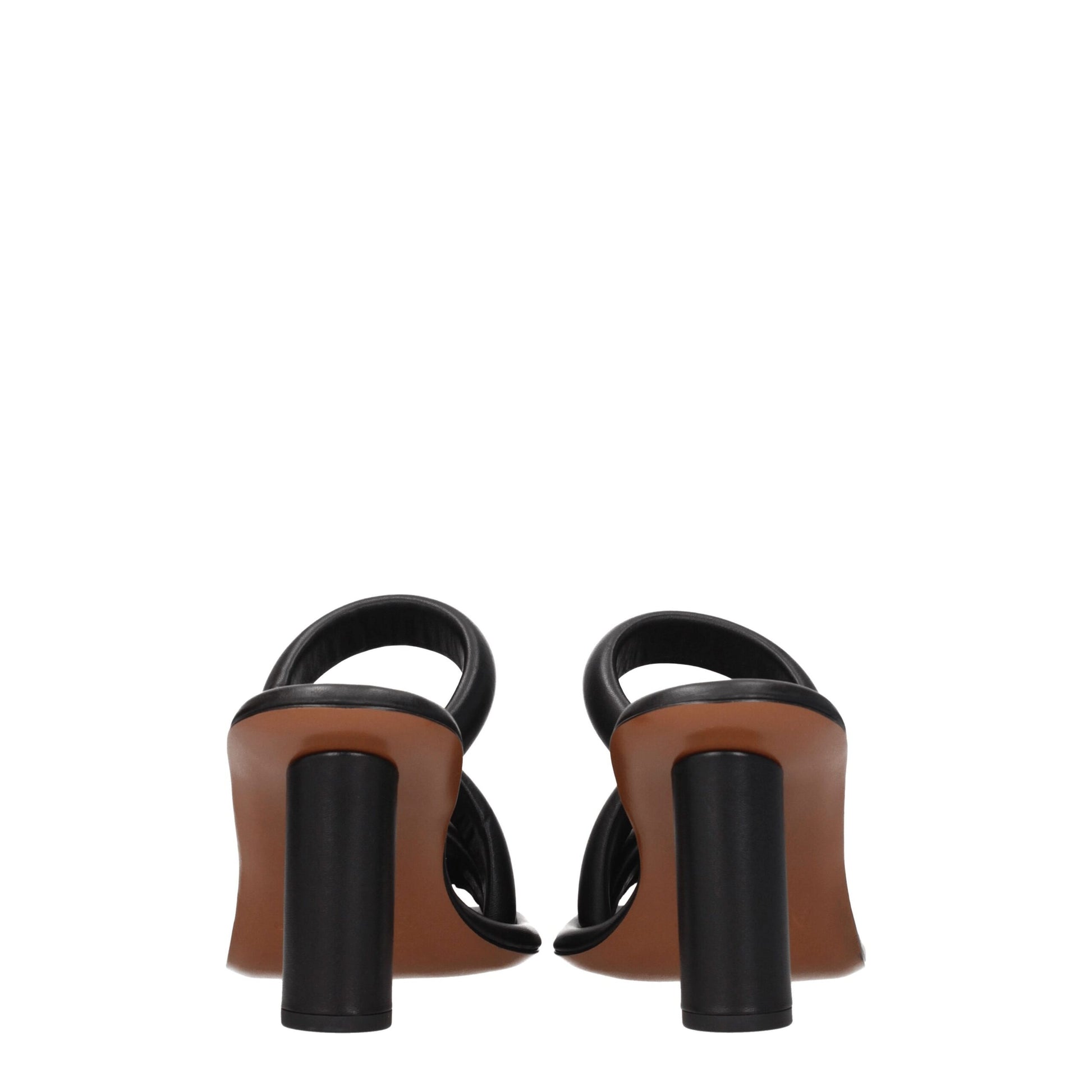 Ambush Black Leather Stiletto Heel Sandals