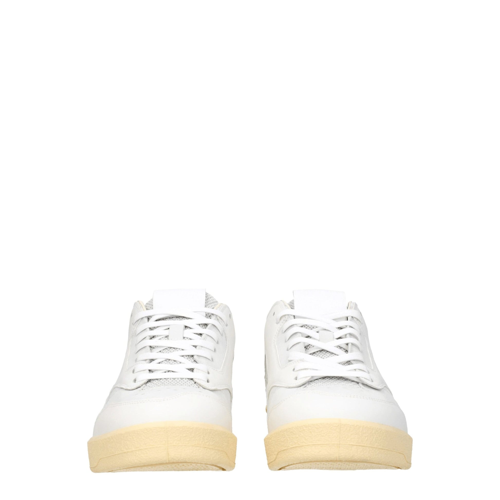Jil Sander White Leather Low Top Sneakers