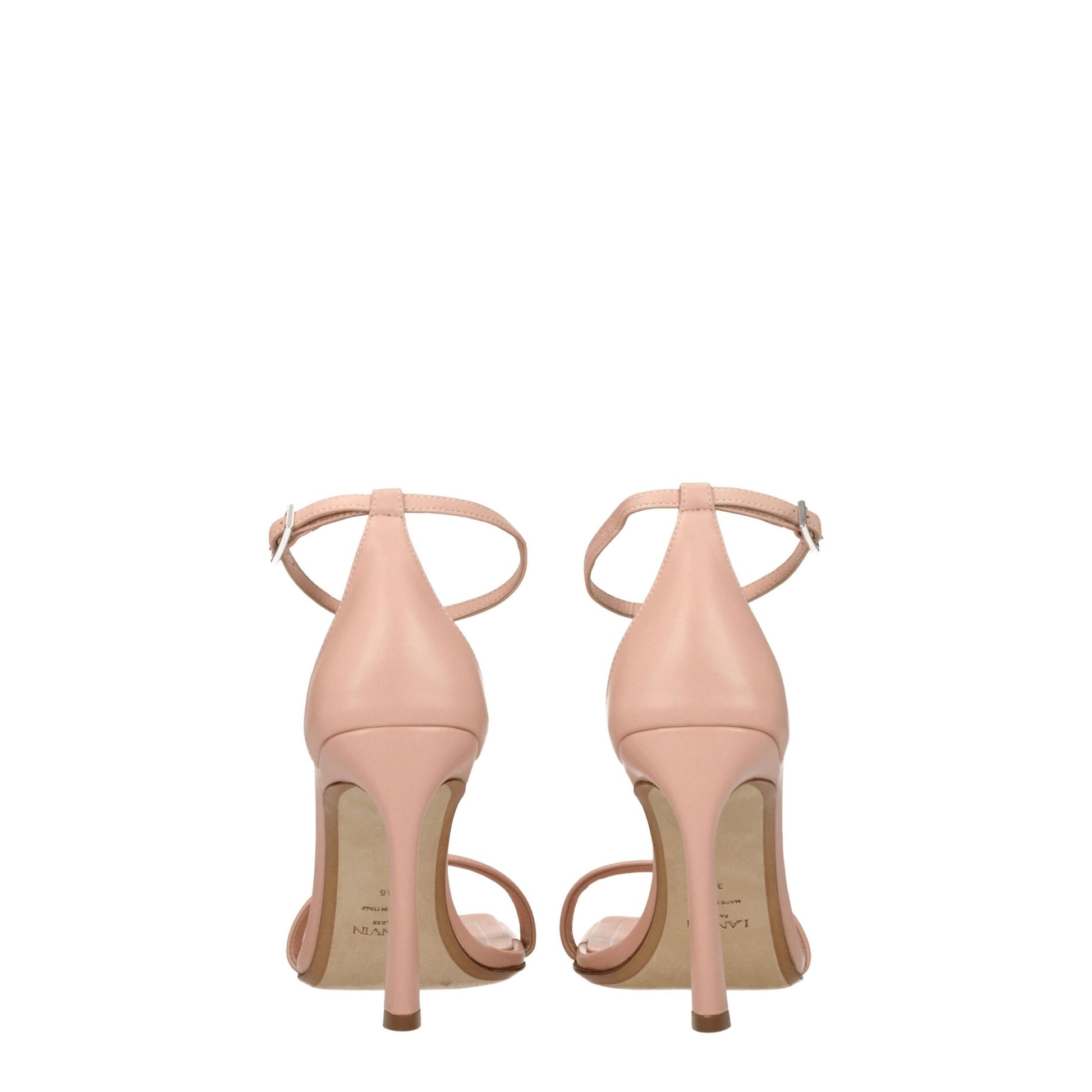 Lanvin Pink Leather Stiletto Heel Sandals
