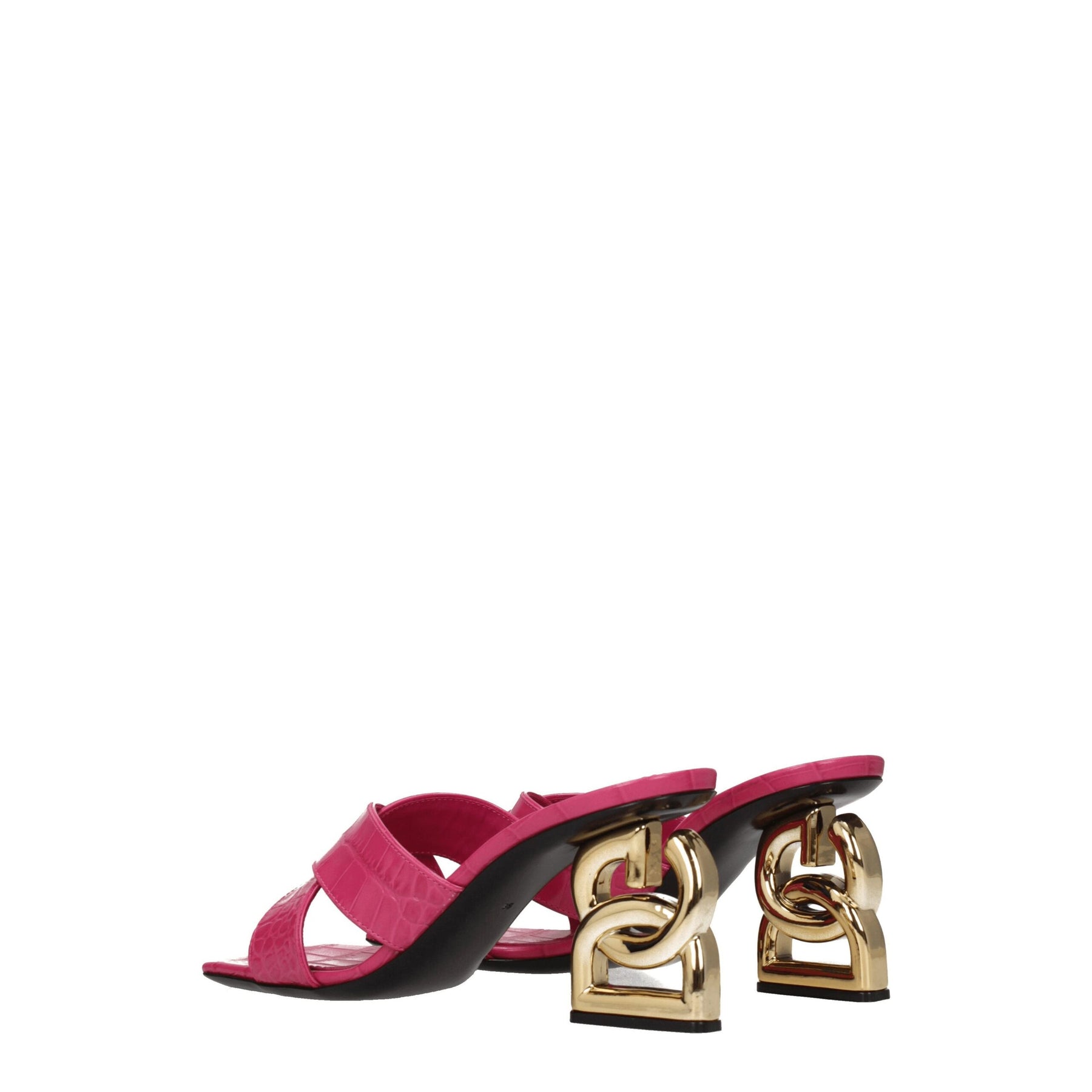 Dolce & Gabbana Pink Leather Platform Sandals | Regal Royce