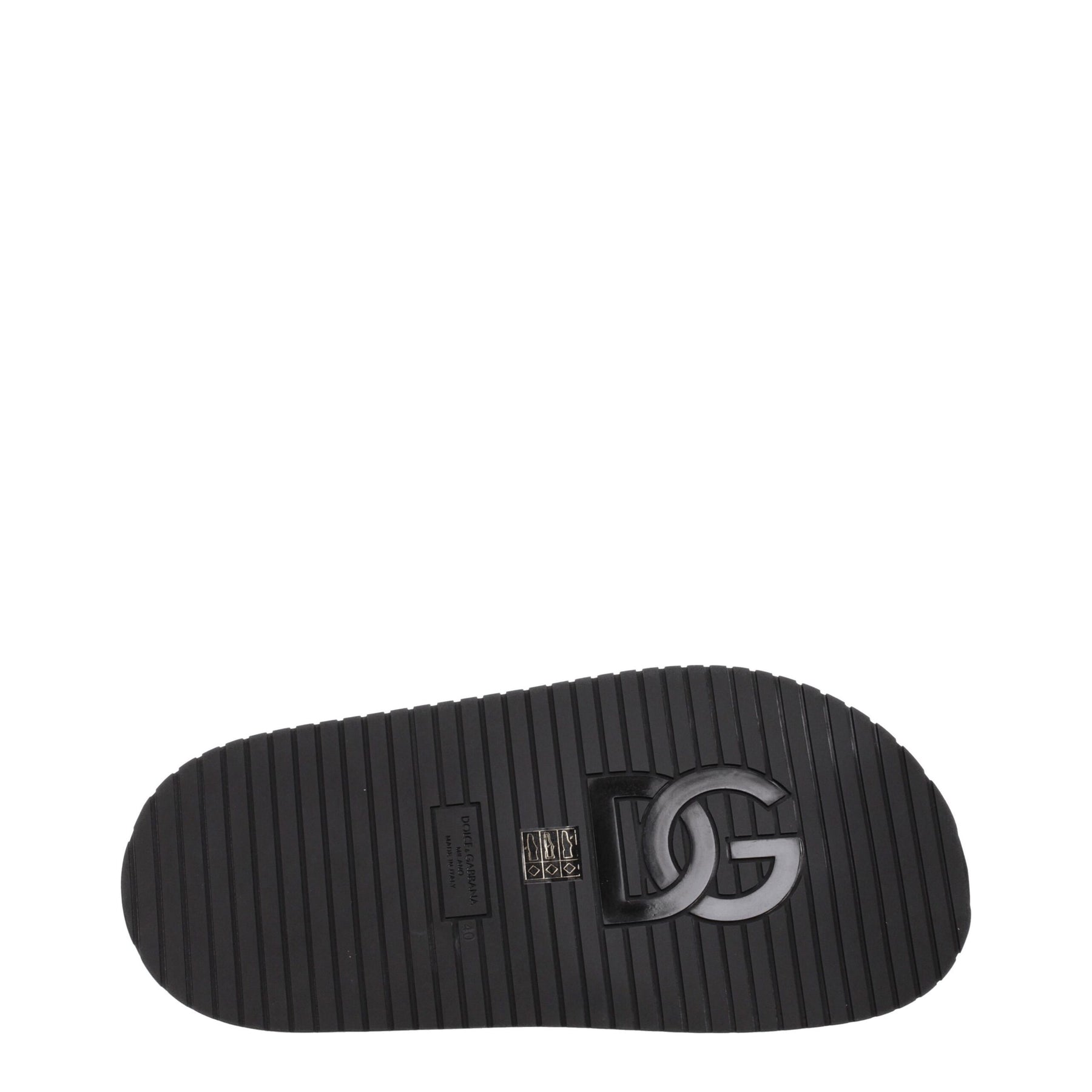 Dolce & Gabbana Black Leather Slippers | Regal Royce