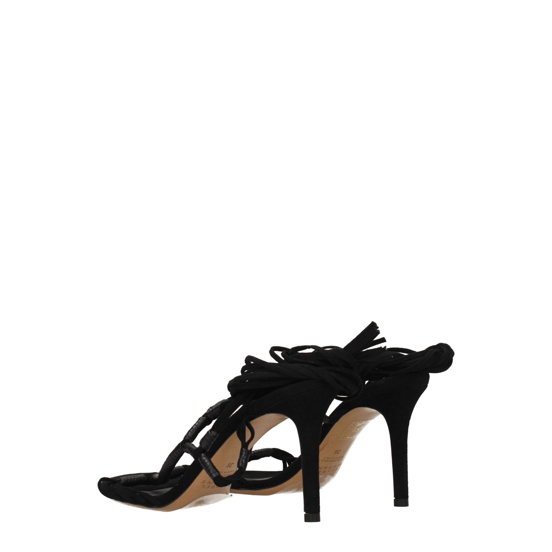 Isabel Marant Black Leather Stiletto Heel Sandals | Regal Royce