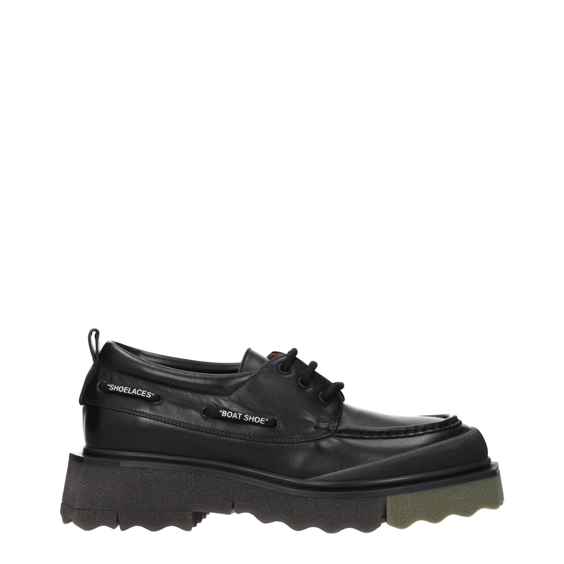 Off-White Black Leather Slip-On Loafers | Regal Royce
