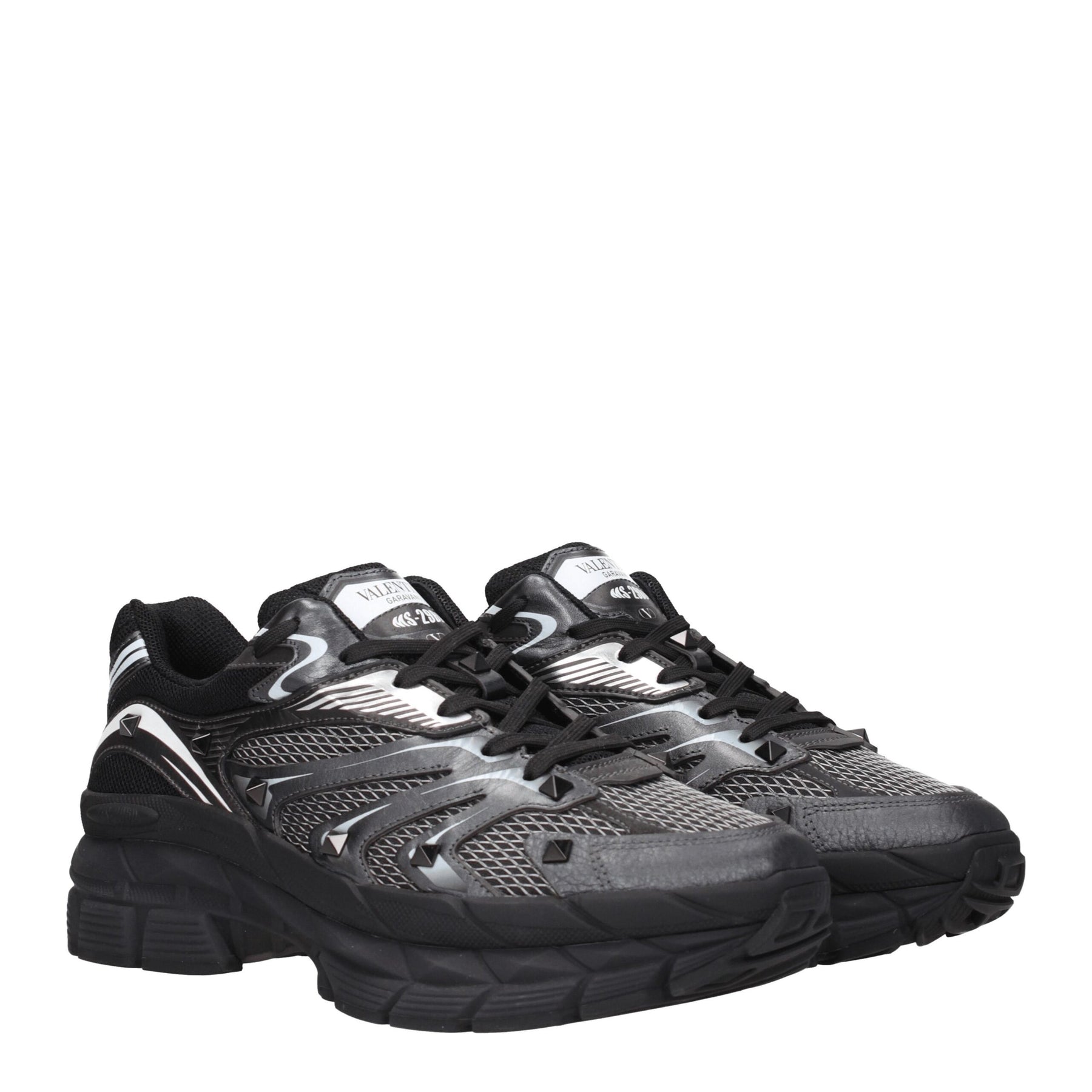 Valentino Garavani Black Fabric Athletic Sneakers | Regal Royce