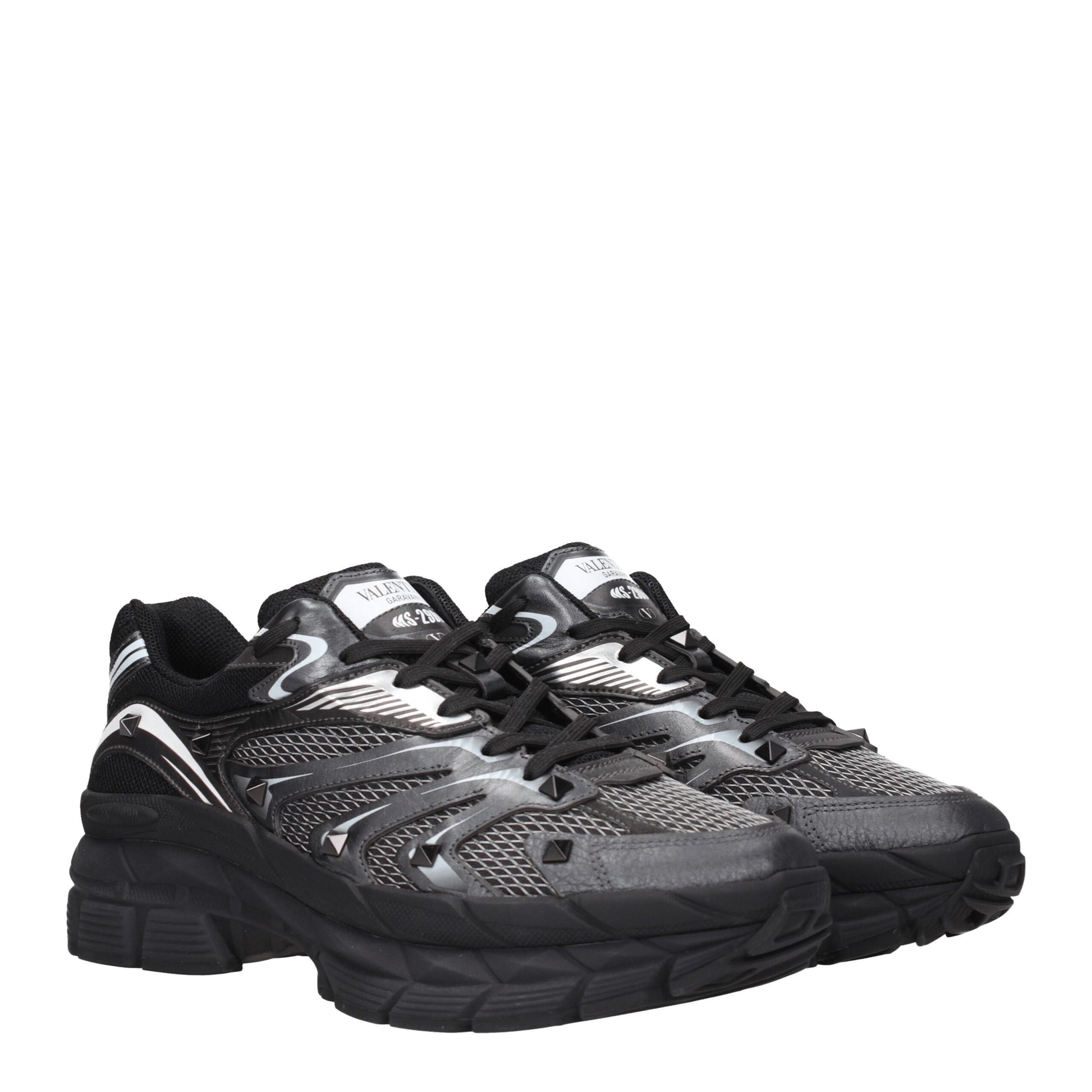 Valentino Garavani Black Fabric Athletic Sneakers