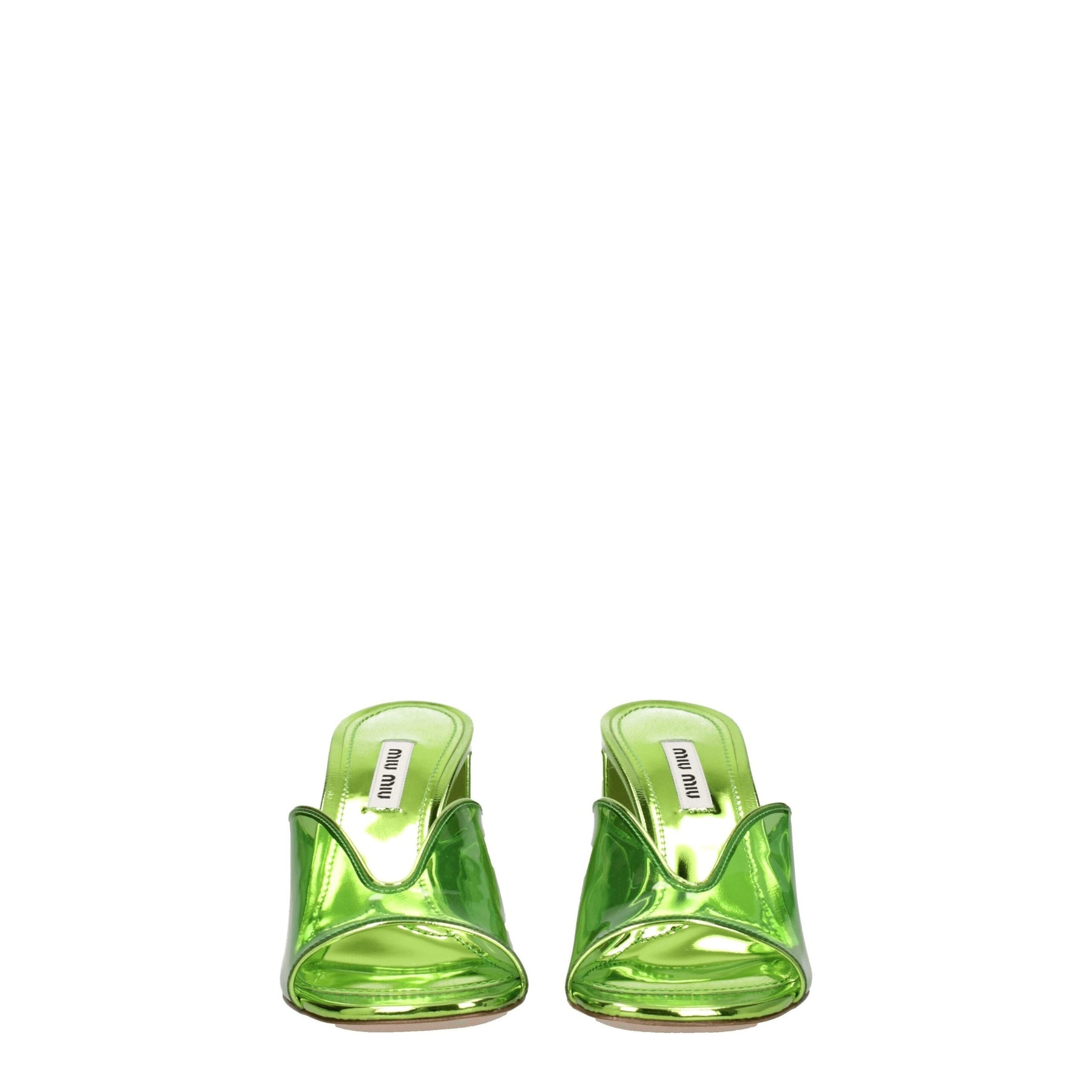Miu Miu Green Plexiglass Platform Sandals | Regal Royce